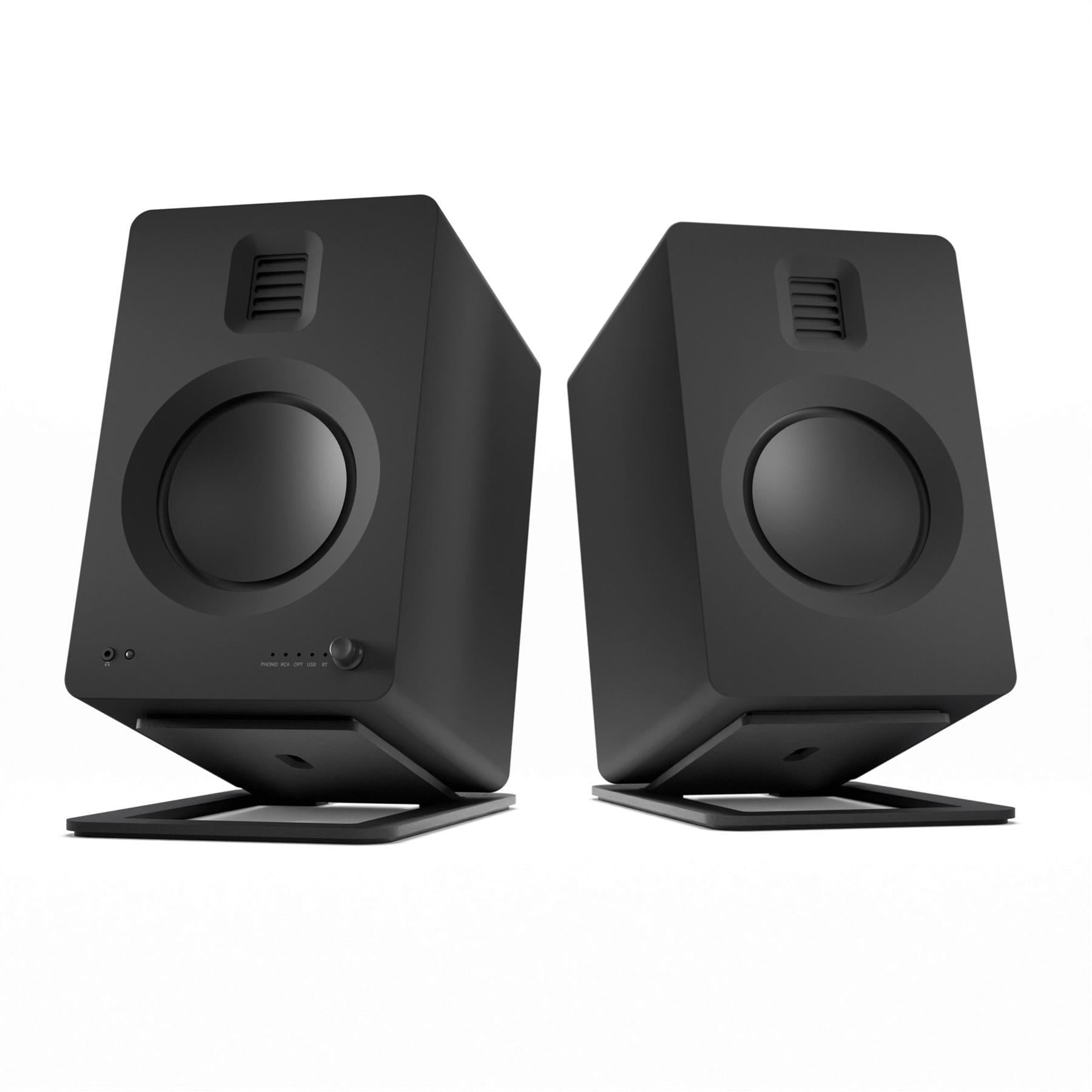 Premium Kanto TUK Powered Bookshelf Speakers - High-Fidelity USB DAC, Bluetooth 4.2, Phono Preamp & Headphone Output for Home Audio, Studio Monitoring & Gaming Setup