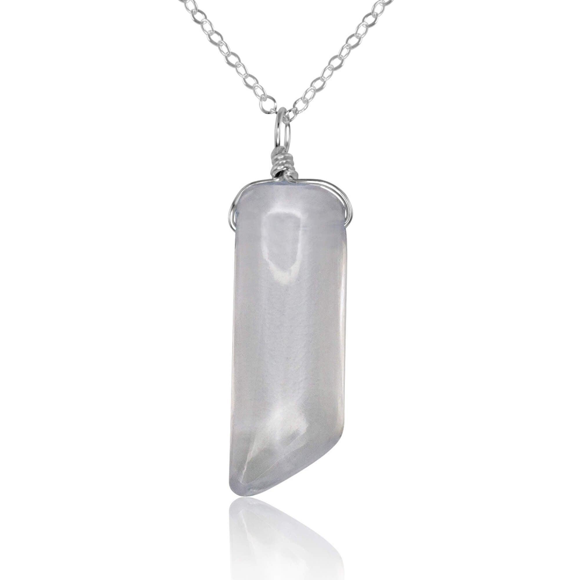 Natural Smooth Crystal Quartz Point Necklace - Healing Stone Pendant for Meditation, Energy Cleansing & Spiritual Balance | Perfect for Yoga, Reiki & Chakra Alignment