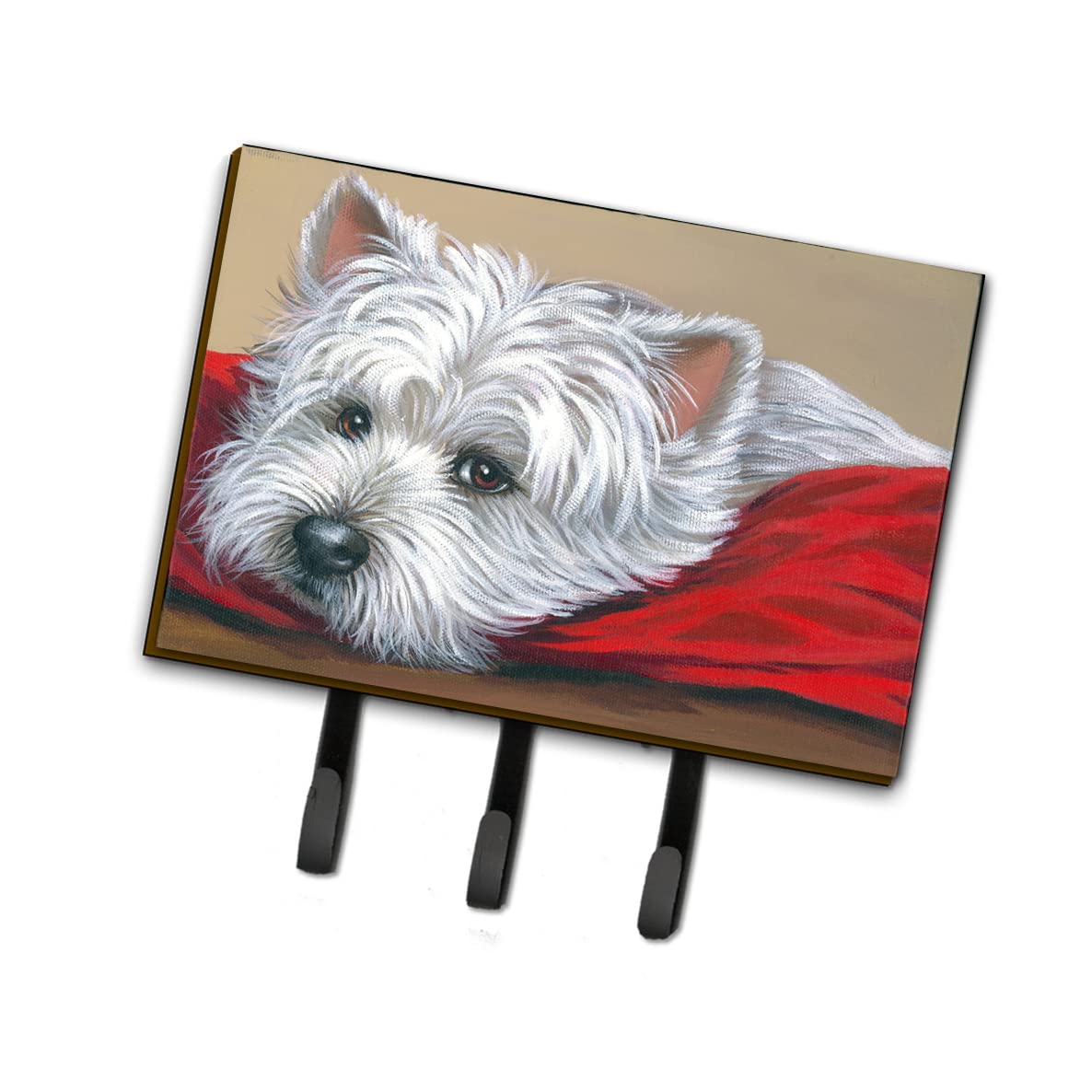 Westie Red Wall Hook Key Holder - Multi-Purpose Coat Rack for Keys, Leashes, Towels & Aprons | Perfect for Entryway, Kitchen & Mudroom Organization