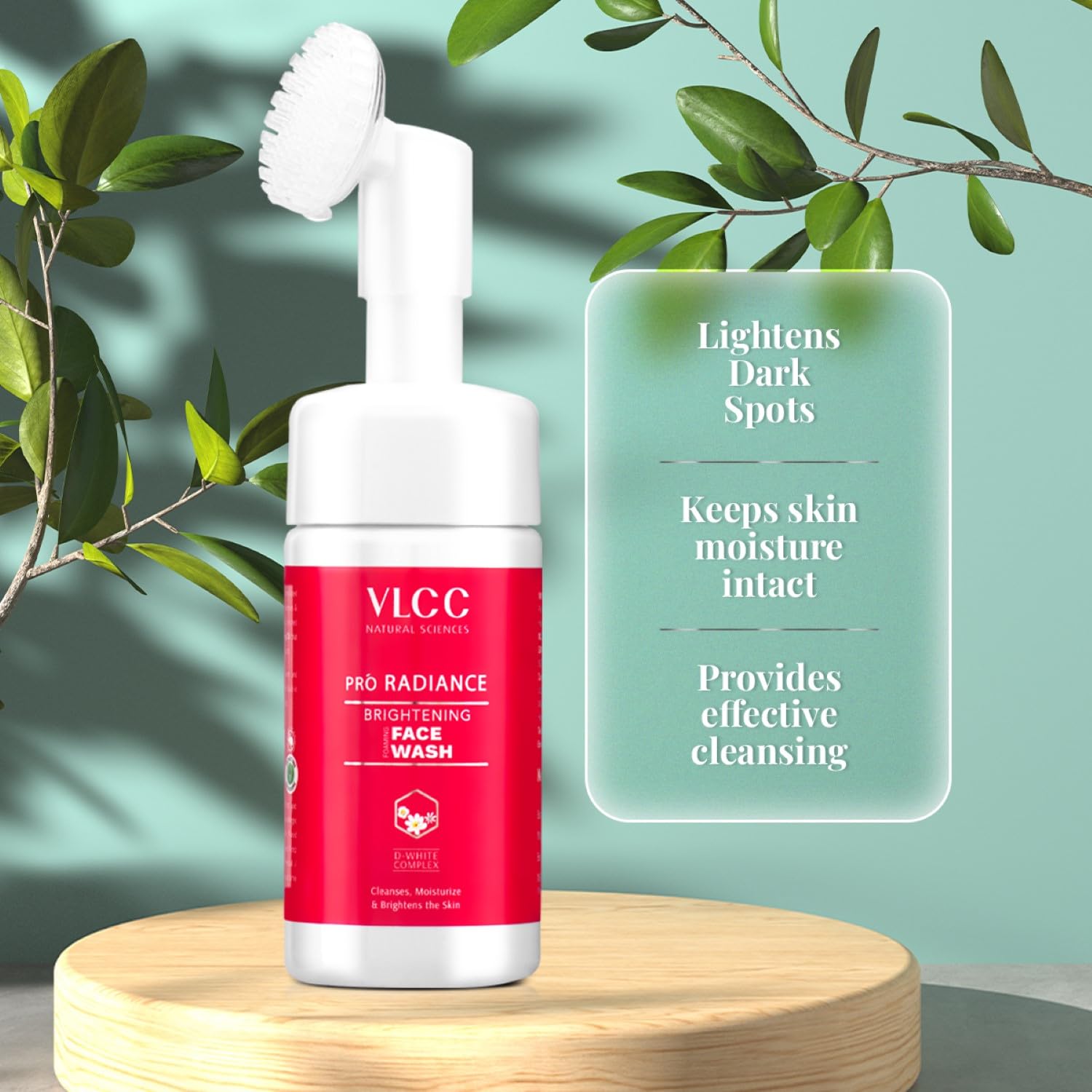 VLCC Pro Radiance Skin Brightening Foaming Face Wash 100ml - Reduce Melanin, Lighten Dark Spots & Even Skin Tone with Acai Berry & Nutmeg Oil | Gentle Cleanser for Glowing Complexion | Perfect for Daily Skincare Routine & Hyperpigmentation Treatment