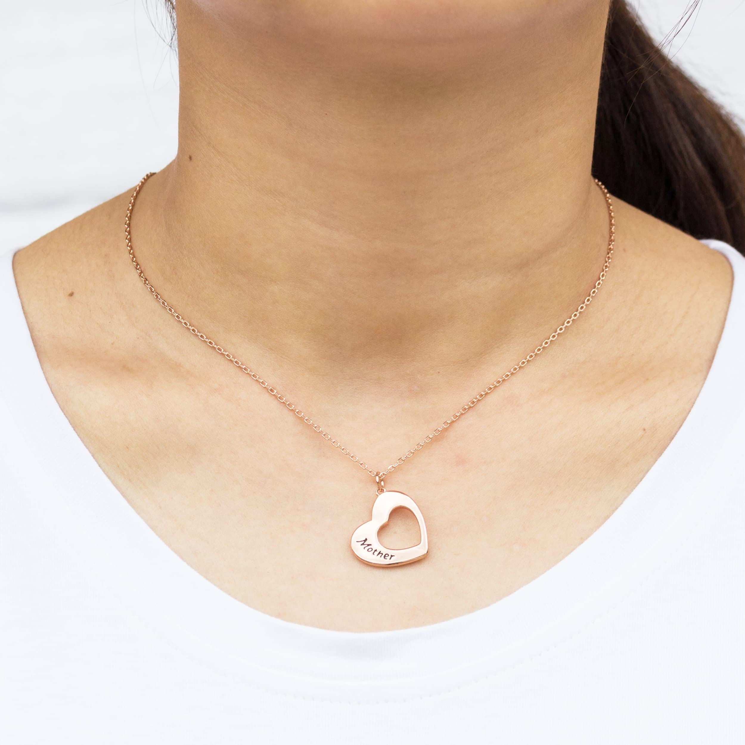 Philip Jones Rose Gold Plated Mother Daughter Necklace Set - Elegant Matching Jewelry Gift for Women, Girls | Perfect for Birthdays, Anniversaries & Mother's Day