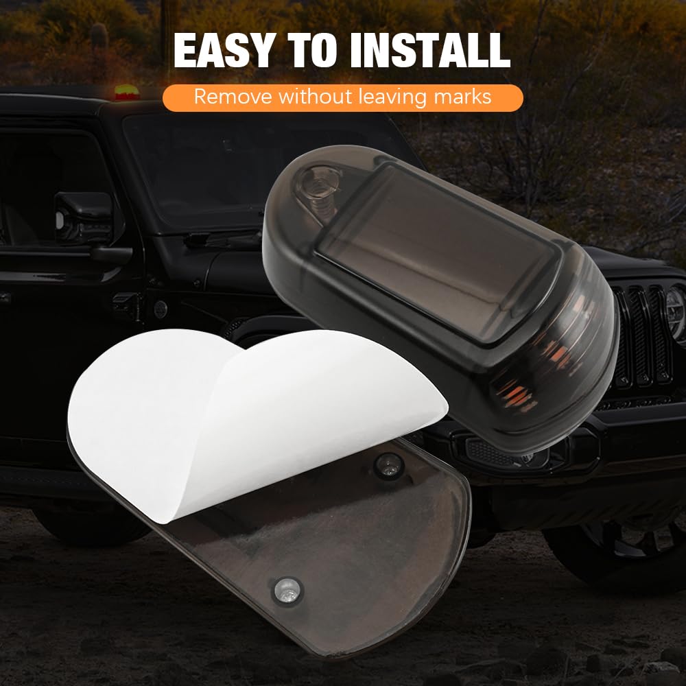 2025 Solar Truck Cab Lights - No Drill, 7 Colors, Vibration Sensor & App Control for Off-Road Adventures