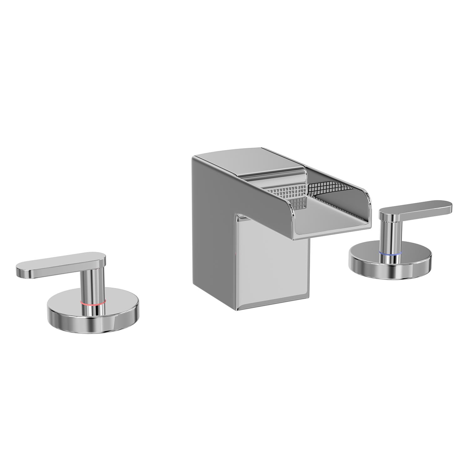 DAX 8255C Two Handle Bathroom Faucet - Solid Brass Construction with Chrome Finish, 8