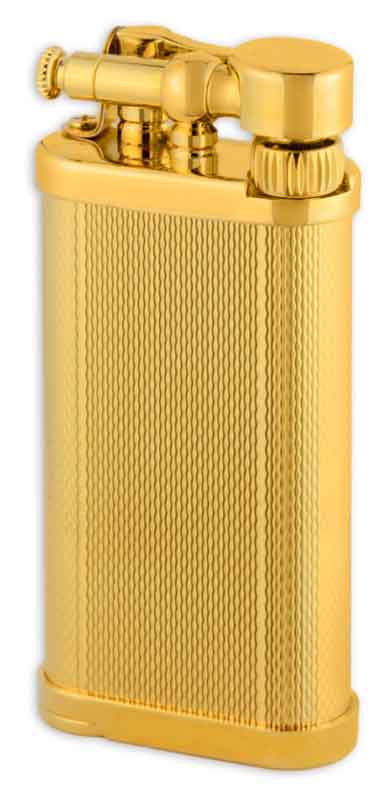 IM Corona Old Boy Barley Gold Plated Pipe Lighter - Premium Windproof Butane Lighter for Tobacco Pipes & Cigars - Perfect Gift for Pipe Smokers & Collectors