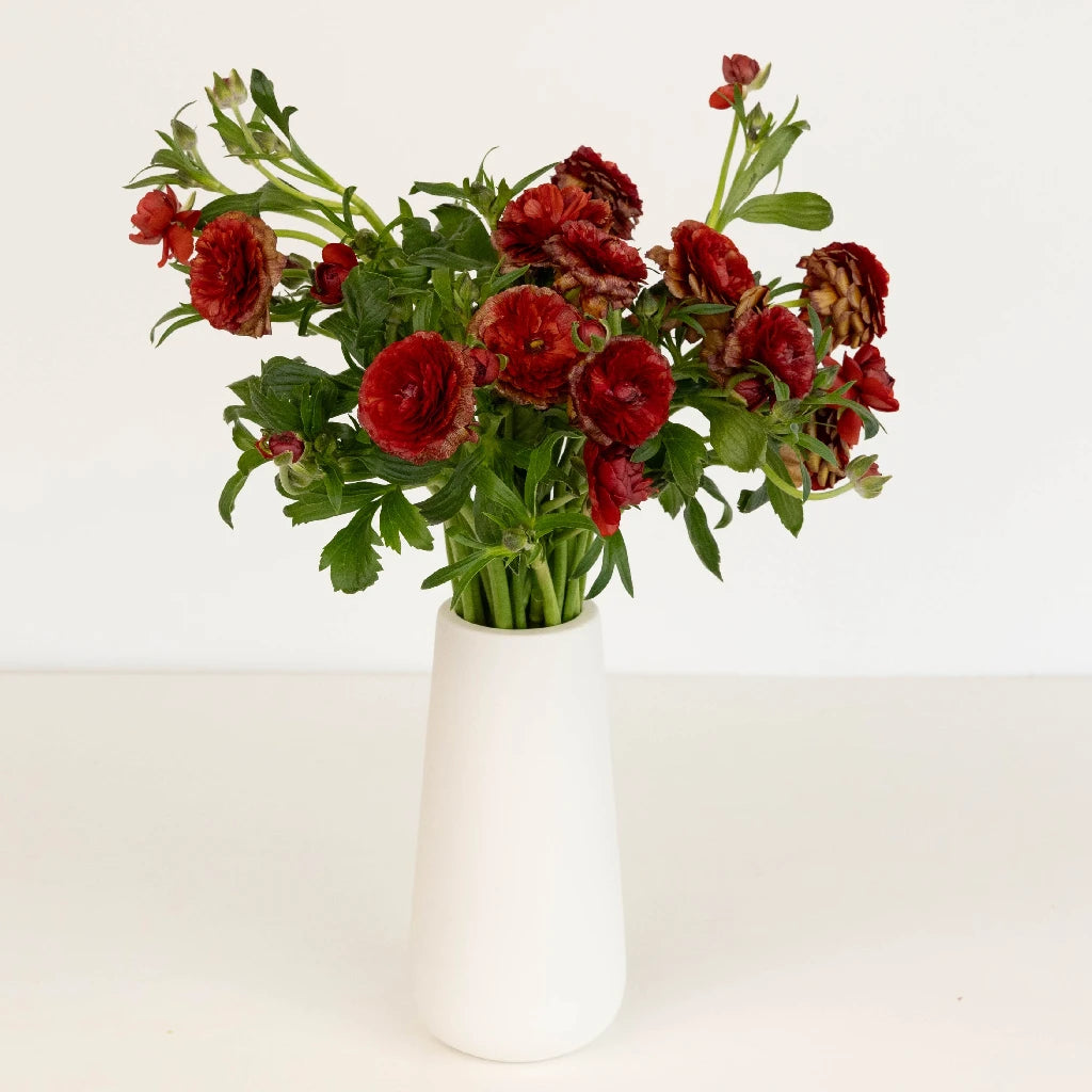 Brick Red Butterfly Ranunculus Flowers - Vibrant Artificial Floral Decor for Weddings, Home & Office Arrangements