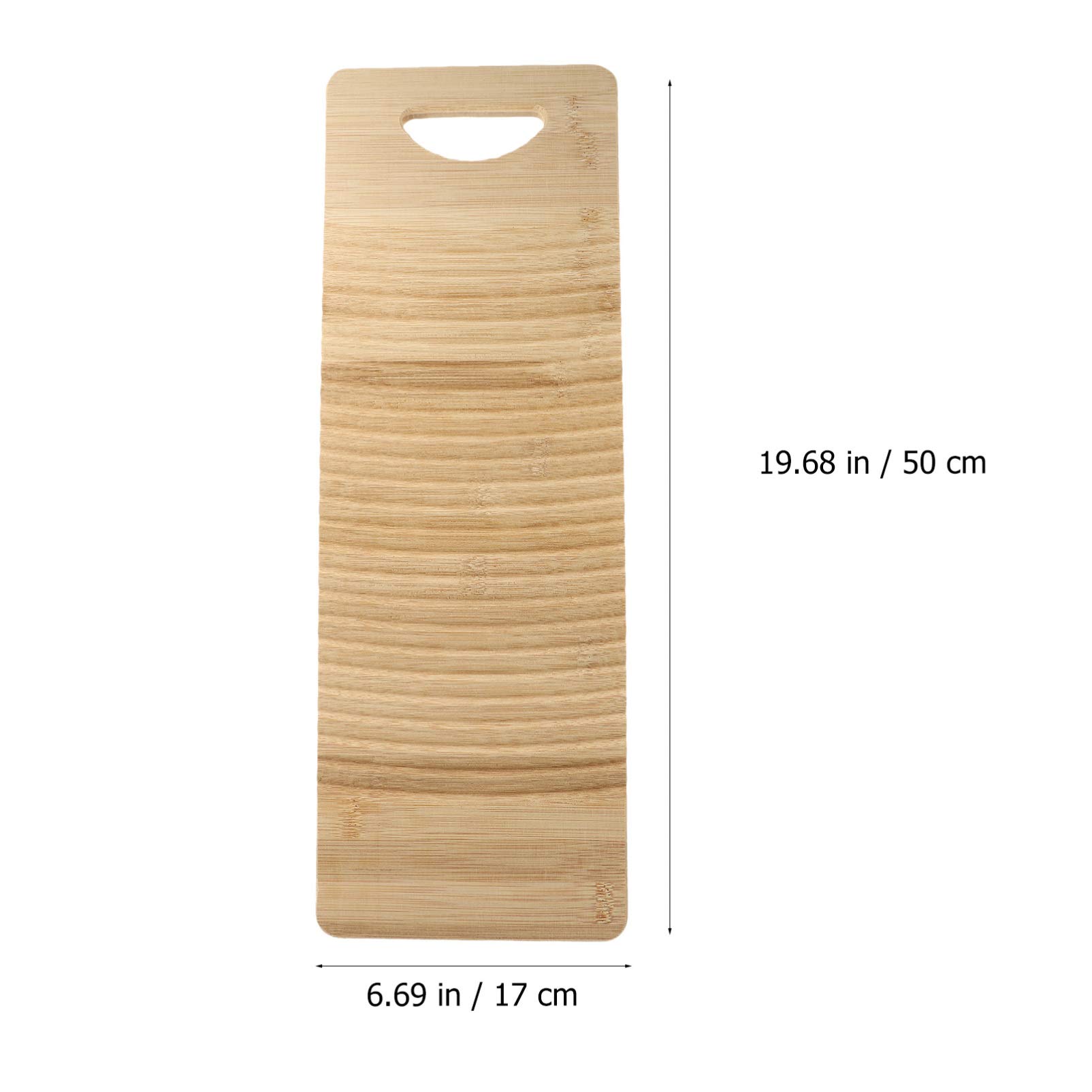 **Cabilock Bamboo Washboard - Anti-Slip Laundry Cleaning Board for Hand Washing Clothes (50x17cm) - Perfect for Delicates, Travel & Eco-Friendly Home Use**