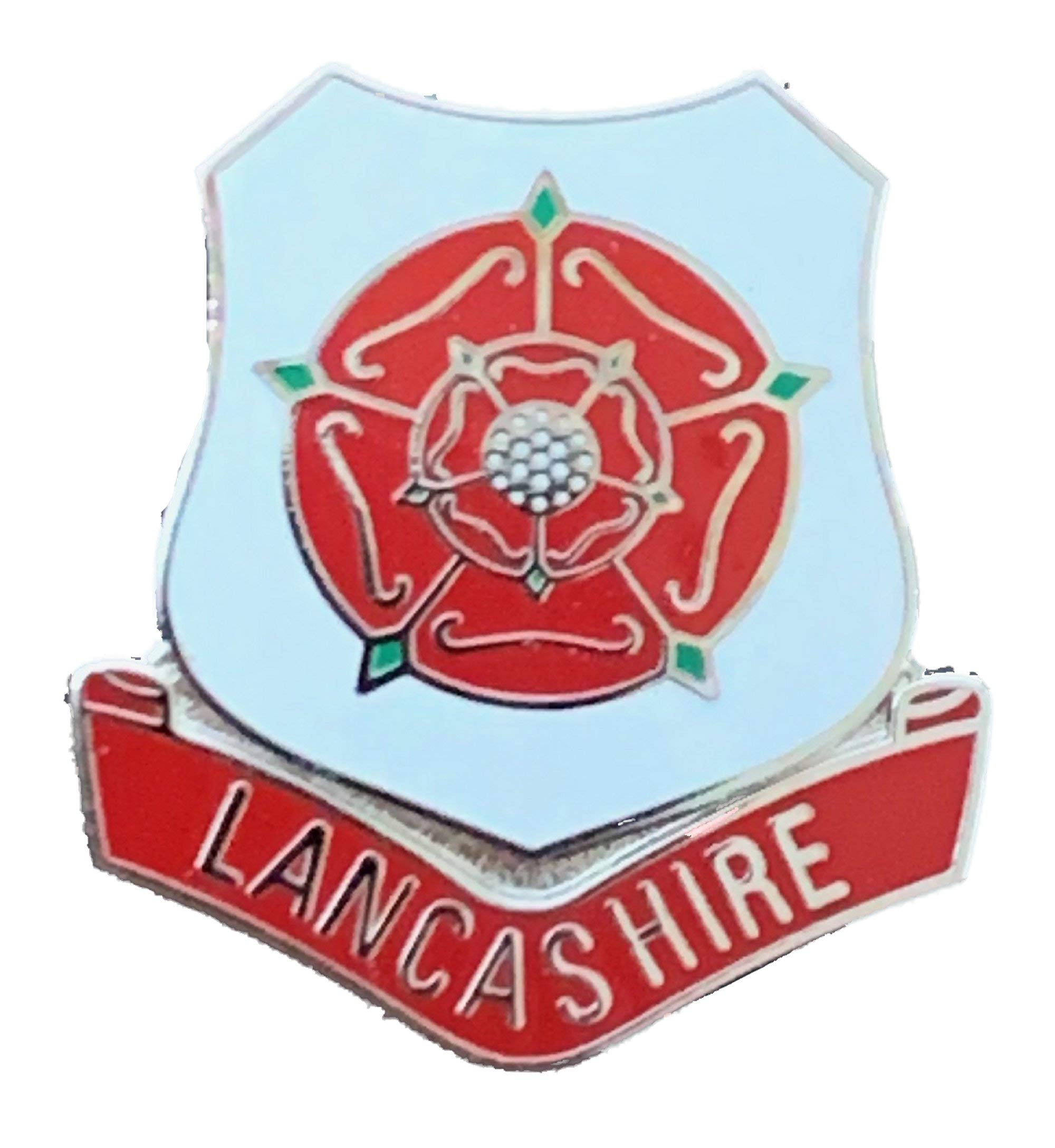 Lancashire Red Rose England Enamel Lapel Pin Badge - Vintage British Floral Brooch for Jackets, Hats & Bags - Perfect for UK Pride Events, Souvenirs & Fashion Accessories