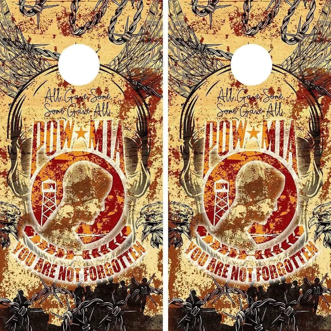 Premium KT Cornhole Board Tops - 2 Pack ACL/ACO Grade UV-Printed 3/4