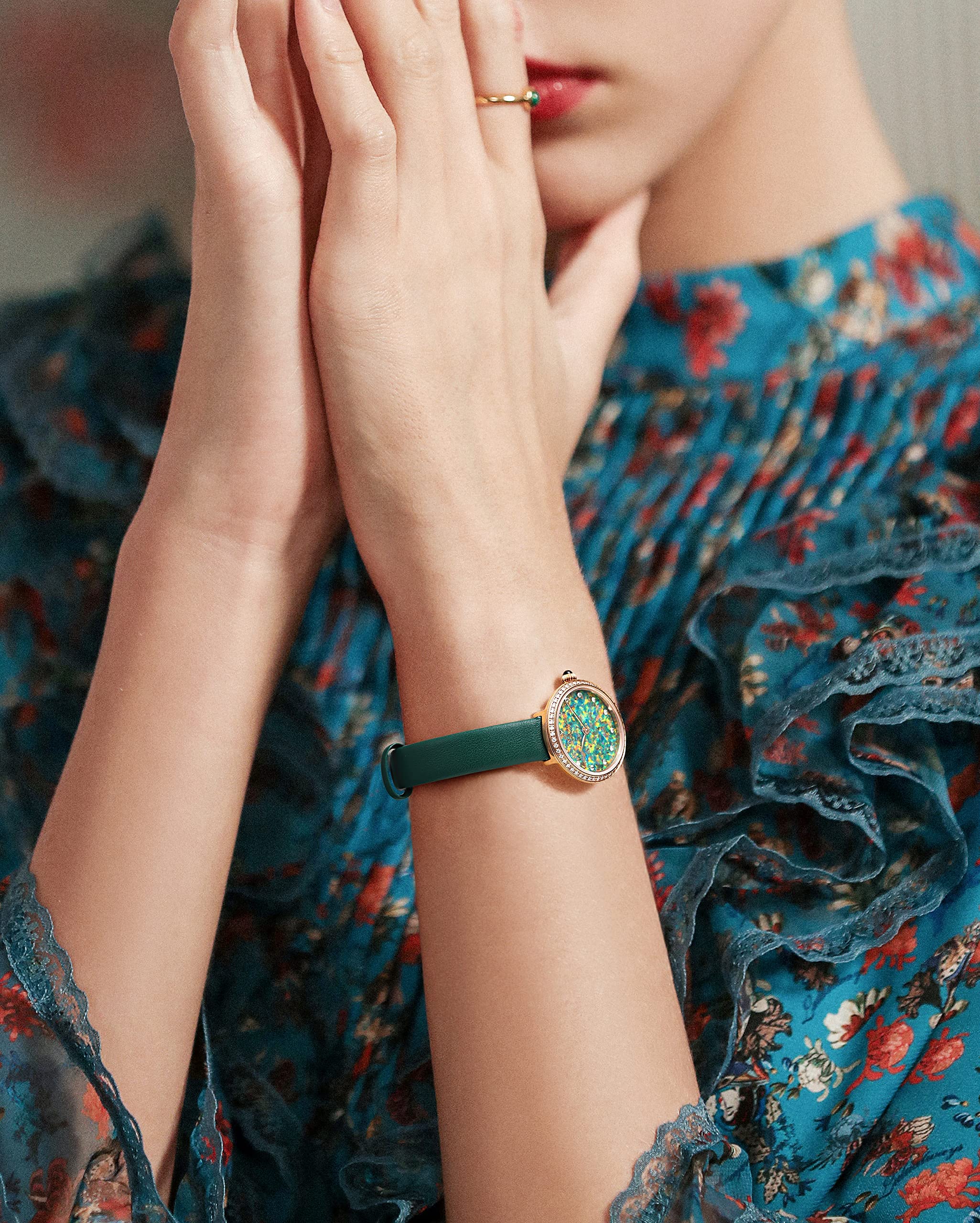 Lola Rose Elegant Women's Watches - Stainless Steel Band & Green Dial Ladies Watch - Perfect Gift for Her - Ideal for Office, Parties & Everyday Wear