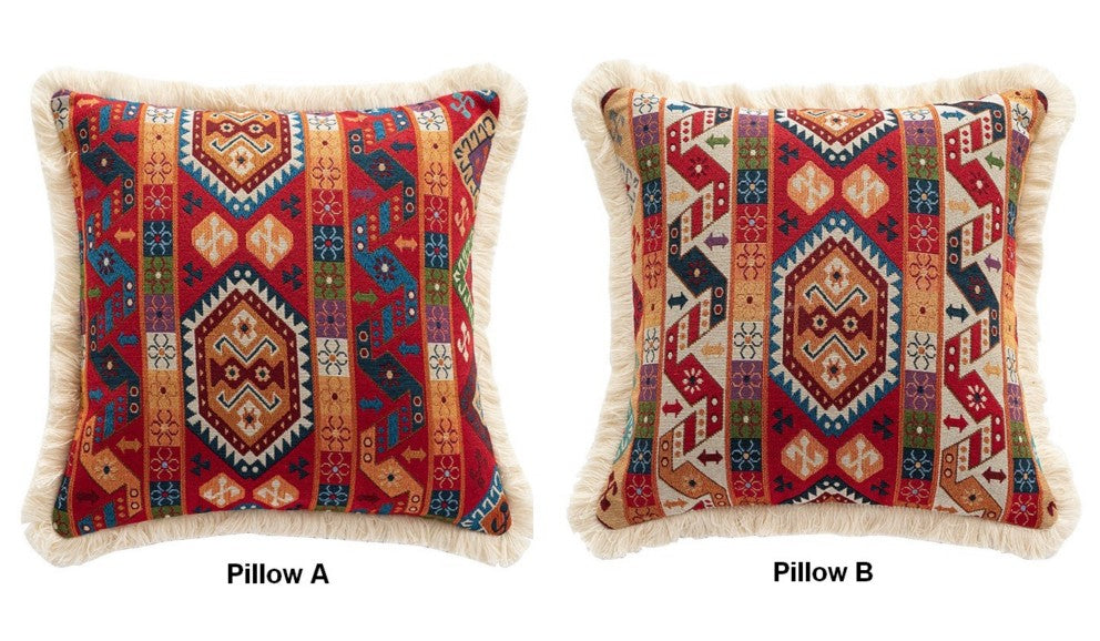 Bohemian Decorative Throw Pillows for Couch & Sofa - Oriental Geometric Living Room Accent Pillows - Perfect for Bedroom, Lounge & Home Decor