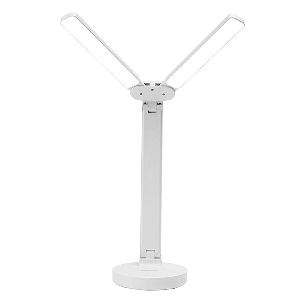 Adjustable LED Desk Lamp with Touch Control - Dual Head Office Study Lamp for Computer Work, Reading & Kids Bedroom Night Light - Perfect for Home, Office & Dorm Room Lighting