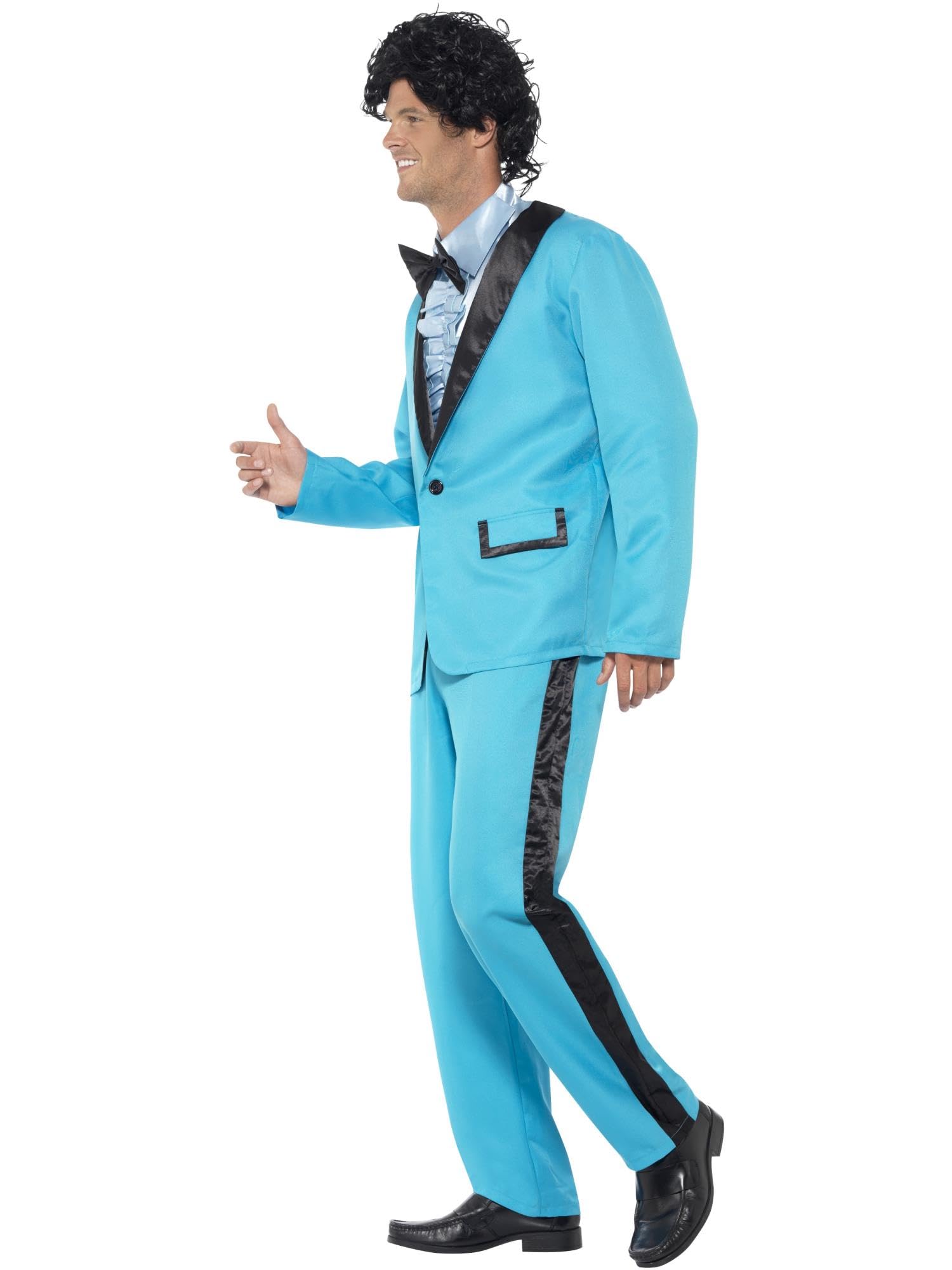 Smiffy's Men's 80's Prom King Costume - Vintage 1980s Tuxedo Outfit for Halloween, Theme Parties & Cosplay - Adult Retro Formal Wear