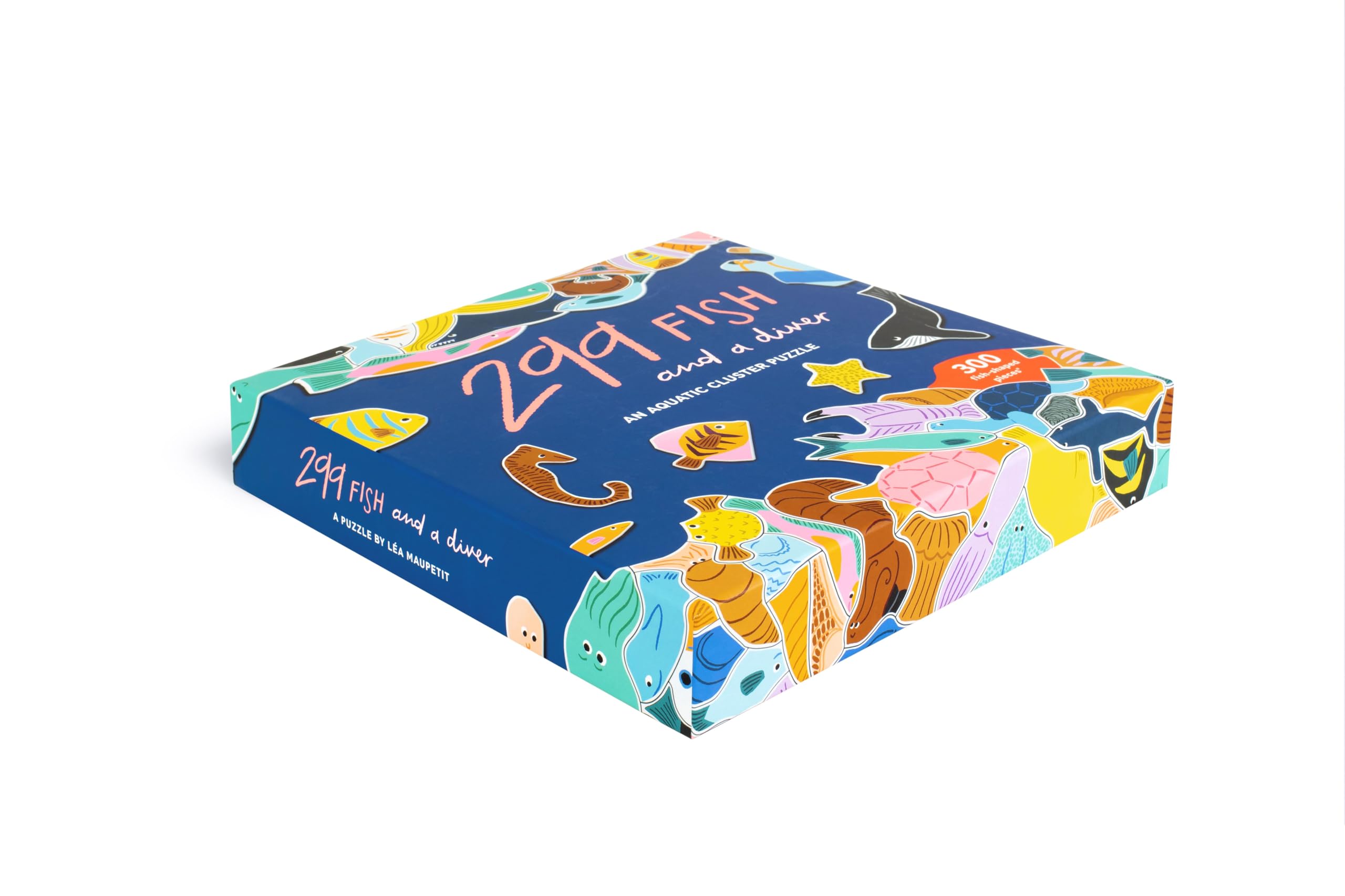 300 Piece Jigsaw Puzzle - Aquatic Cluster Puzzle with Fish & Diver | Challenging Ocean-Themed Brain Teaser for Adults & Kids | Perfect for Family Game Night & Educational Play