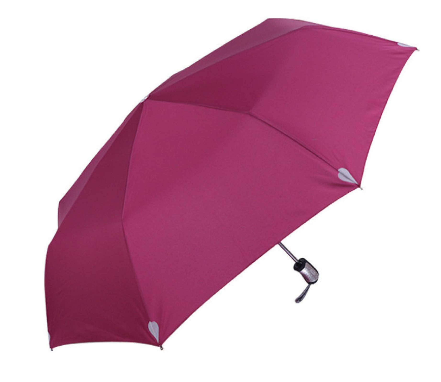 **Automatic Open & Close Sun Umbrella - 55cm 8-Rib Golf Umbrella with Ergonomic Handle, Foldable Travel Umbrella (Red) - Perfect for Golf, Beach, Patio & Outdoor Activities**