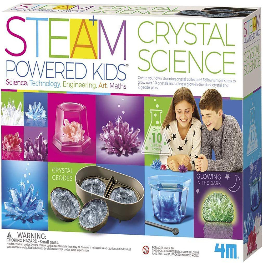4M Deluxe Crystal Growing Combo STEAM Science Kit - Grow 7 Vibrant Crystals at Home | STEM Educational Toy for Kids Ages 8+ | Perfect for Science Projects & Homeschool Learning