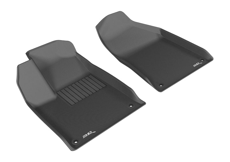 3D MAXpider Kagu Custom Fit Floor Mats for 2015-2017 Chrysler 200 - 1st Row Black Car Mats | All-Weather Protection & Easy Cleaning for Sedans