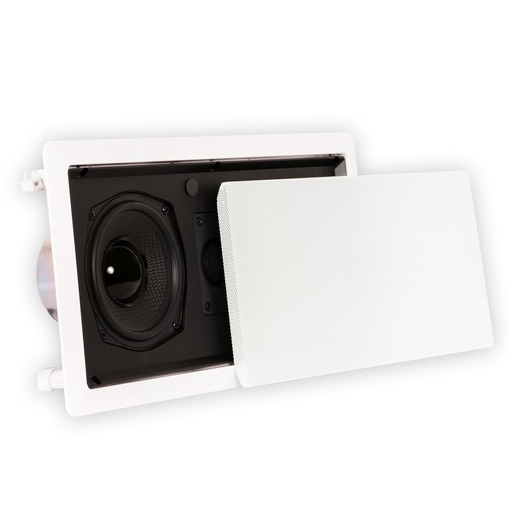 Theater Solutions TSLCR5 In-Wall Speakers - 2-Piece Home Theater Surround Sound System for Immersive Movie Nights & Music Listening