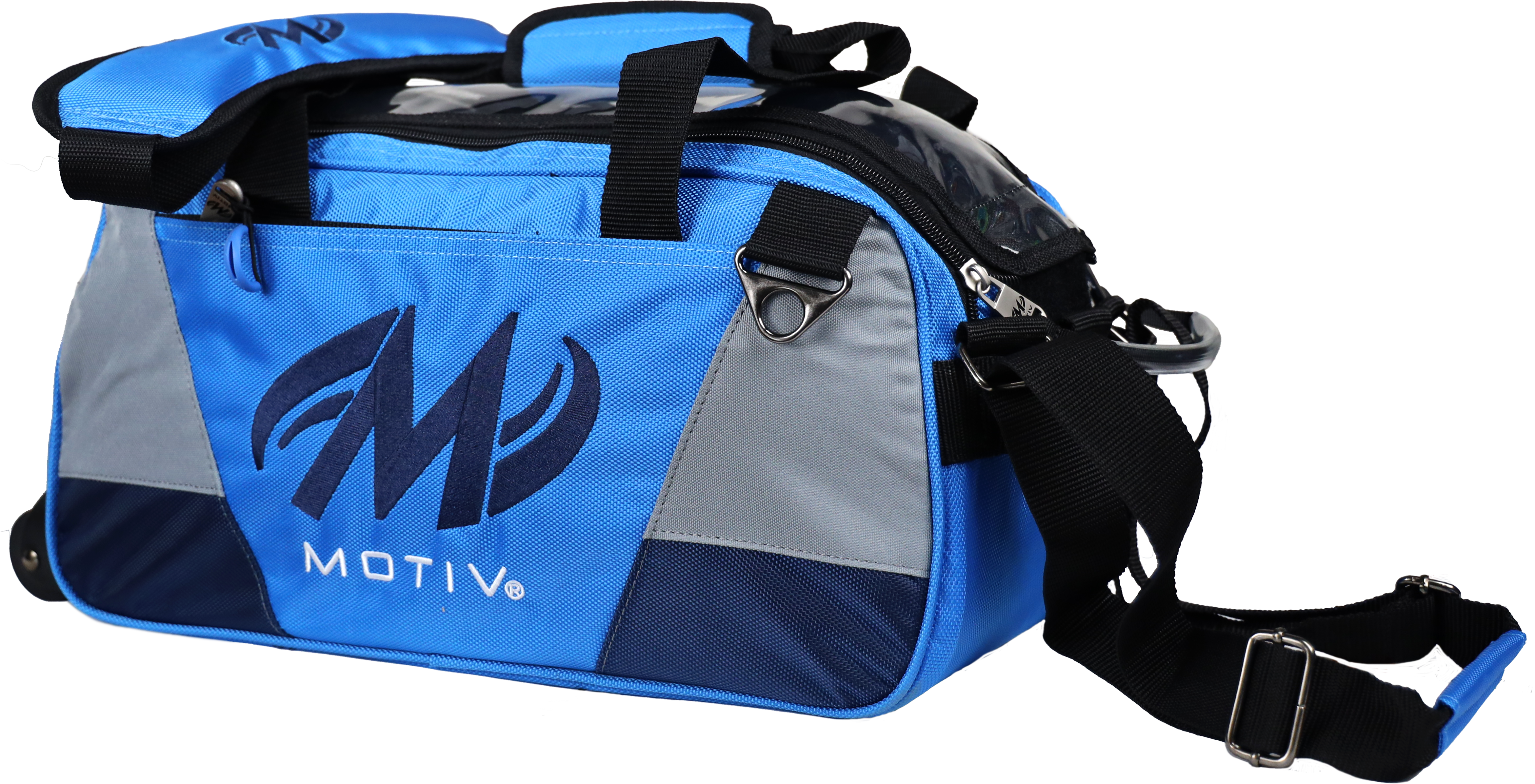 Motiv Ballistix 2 Ball Double Tote Cobalt Blue Bowling Bag - Premium Bowling Accessory for Men & Women - Perfect for League Play & Practice Sessions