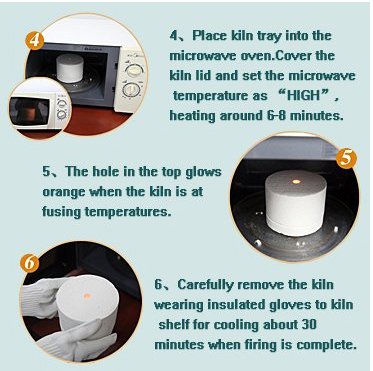 10-Piece Microwave Kiln Kit for Glass Fusing & Jewelry Making - Perfect for DIY Art Projects & Small Glass Creations