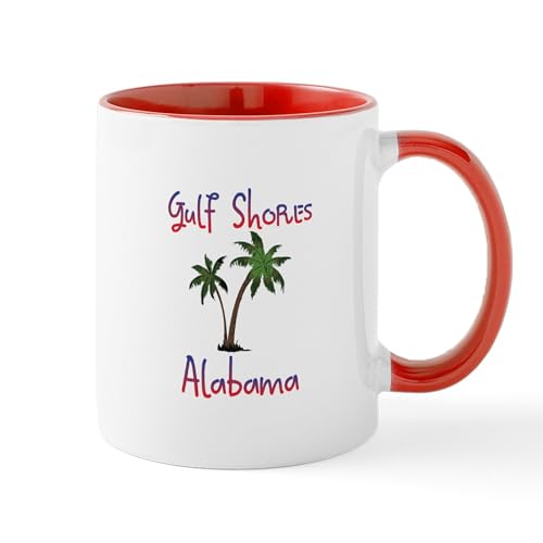 White/Red Inside - Gulf Shores Alabama Mugs