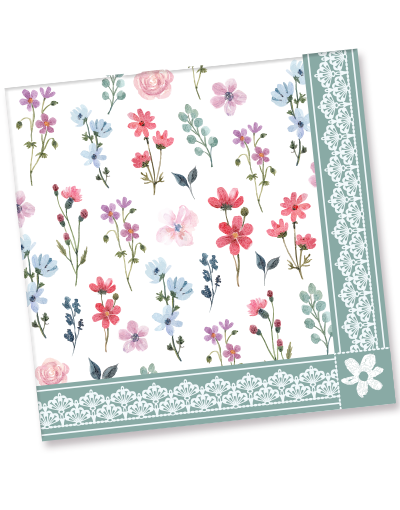 Elegant Gold Floral Paper Napkins for Parties - Set of 44 Disposable Decorative Luncheon Napkins - Perfect for Weddings, Bridal Showers & Dinner Parties