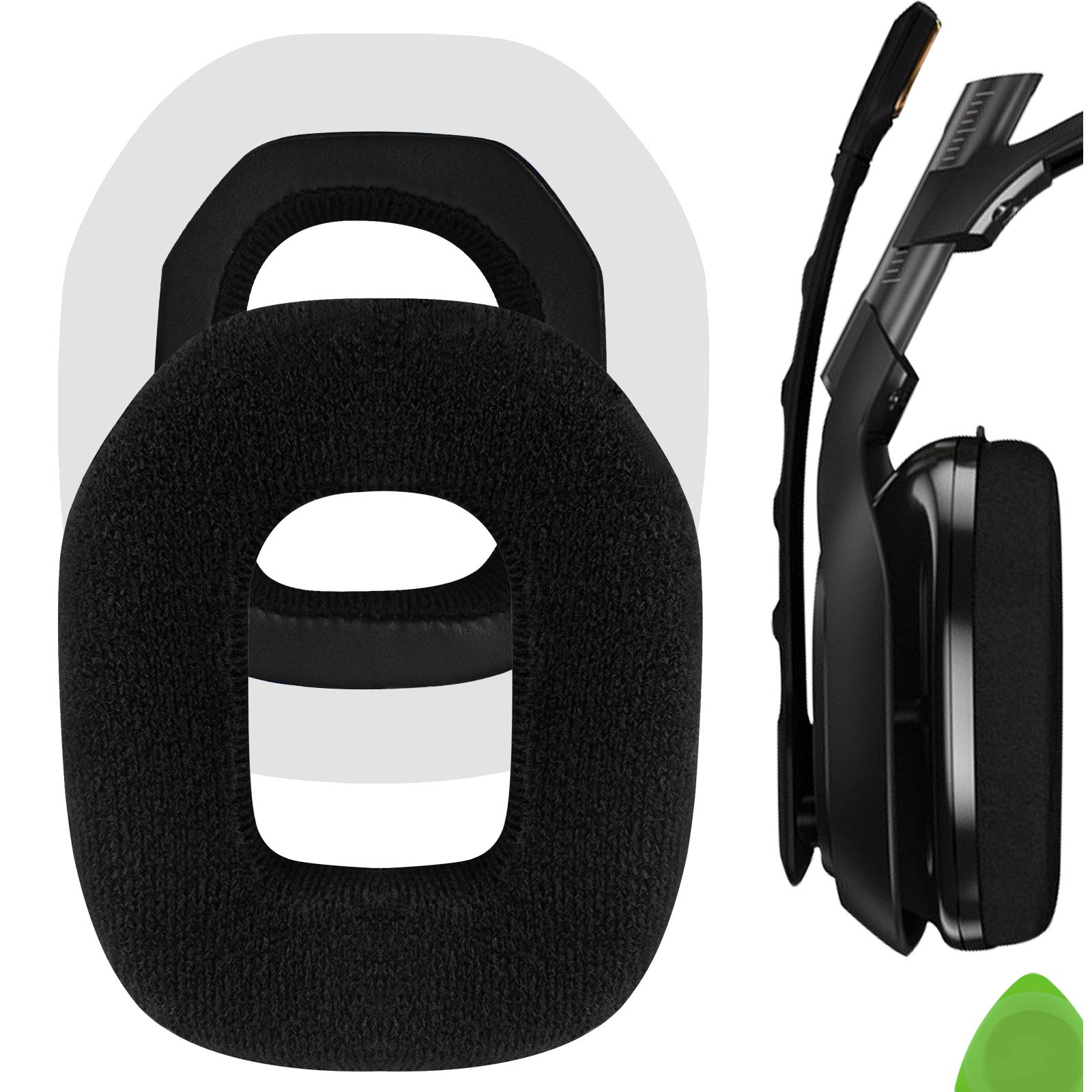 Geekria Comfort Velour Replacement Ear Pads for Astro A40 TR & A50 Headphones - Soft Black Earpad Cushions for Gaming Headsets - Perfect for Long Gaming Sessions & Music Listening
