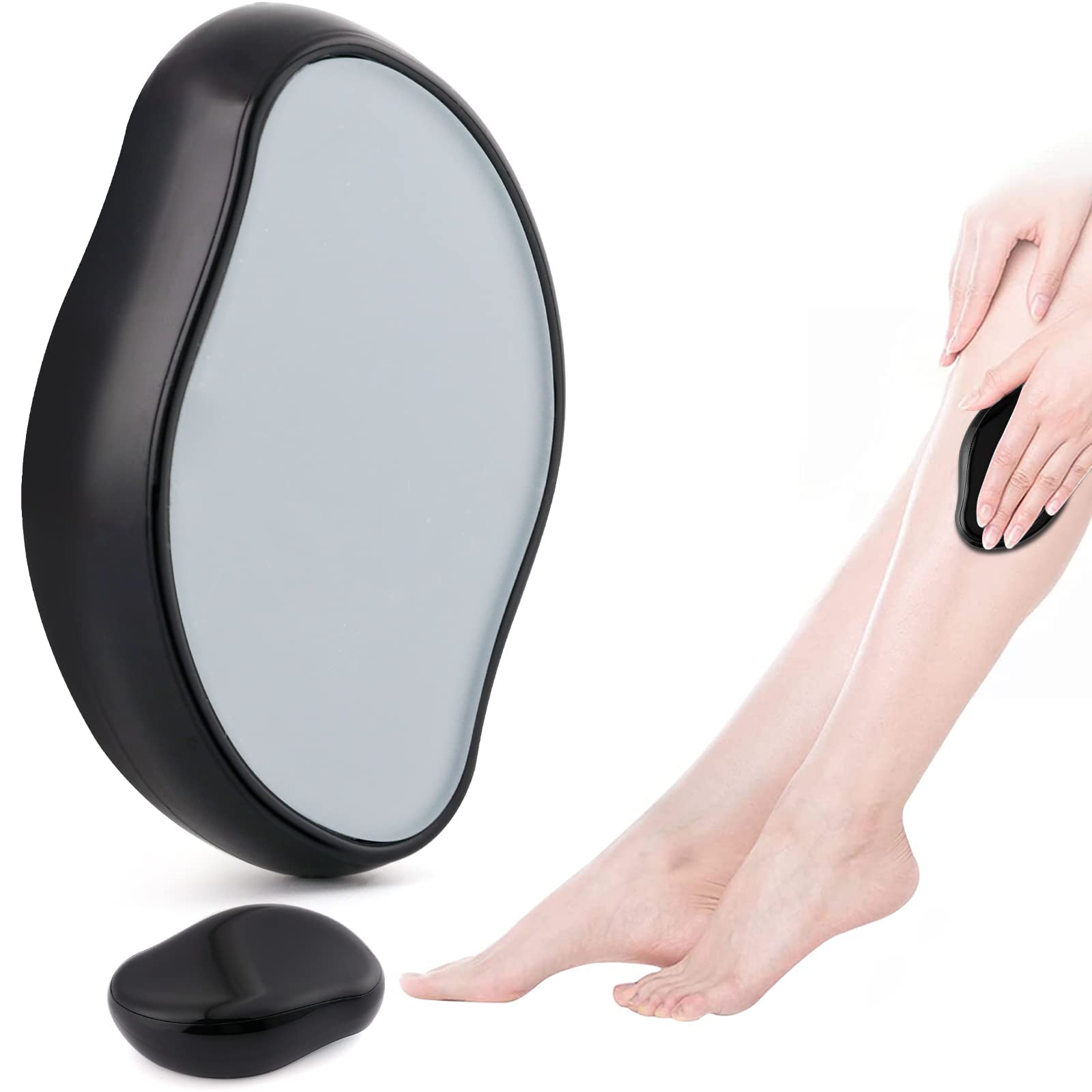 Painless Hair Removal Tool for Men & Women - Hair Eraser Exfoliator for Smooth Skin on Arms, Legs, Back & Chest | At-Home Hair Removal Solution for Silky Soft Skin | Perfect for Pre-Shave Prep & Post-Wax Care