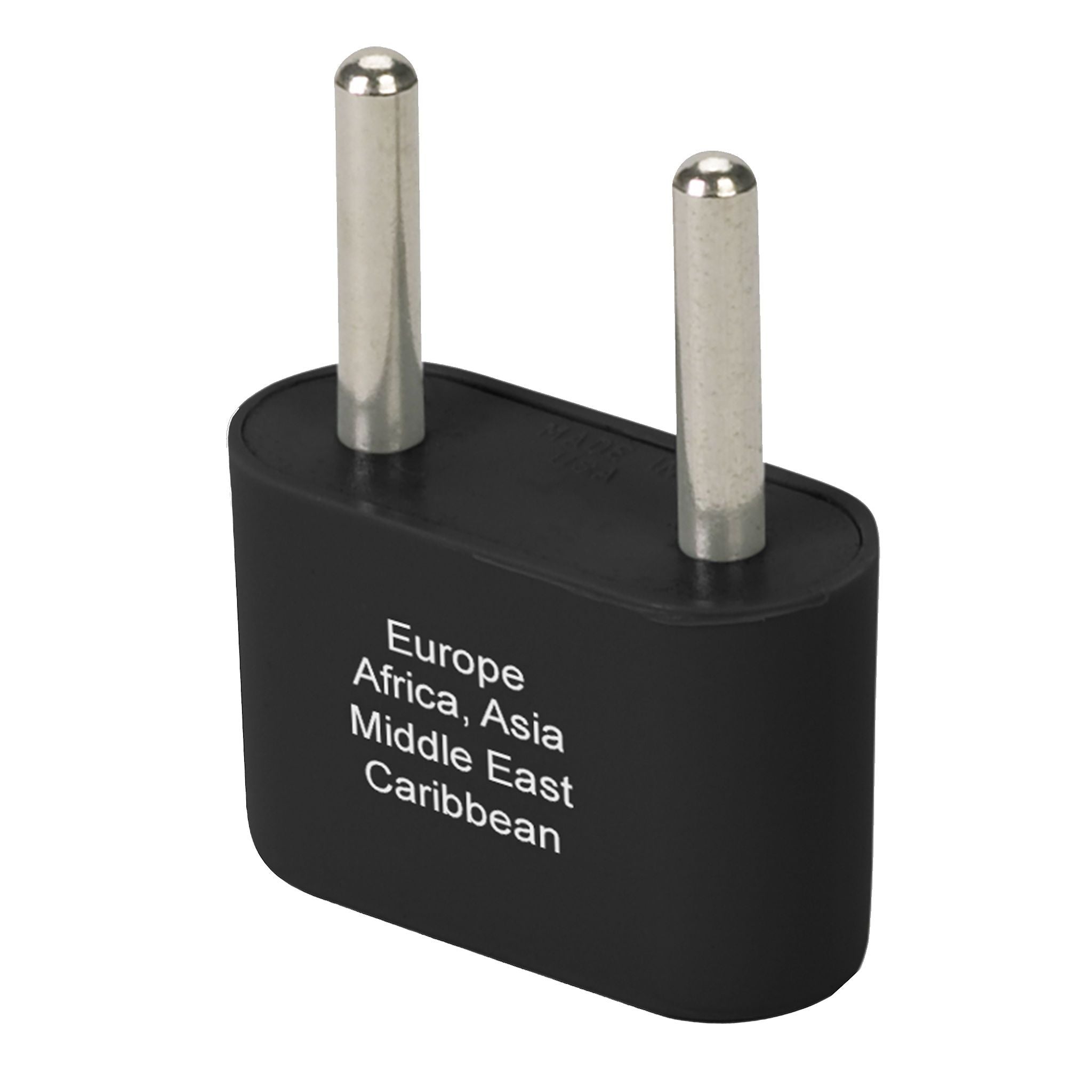 Universal Travel Adapter Plug - Europe & Asia Compatible, 2-Pack Ungrounded for Phones, Laptops, Cameras - Perfect for Business Trips & Vacations