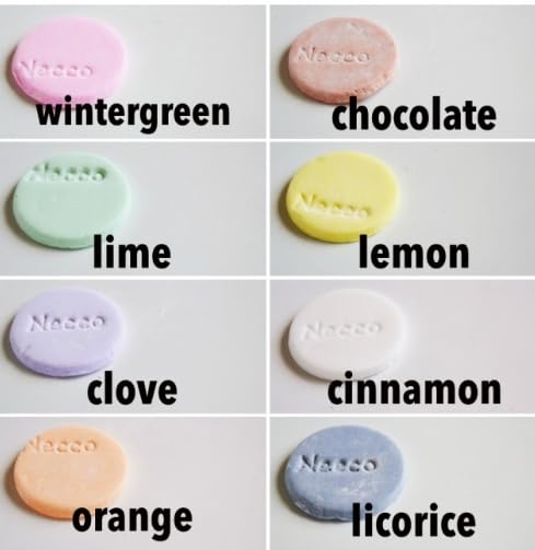 Necco Wafers Candy 8-Pack Bulk (4 Assorted Flavor Rolls + 4 Chocolate Rolls) - Perfect for Halloween Treats, Party Favors & Office Snacks