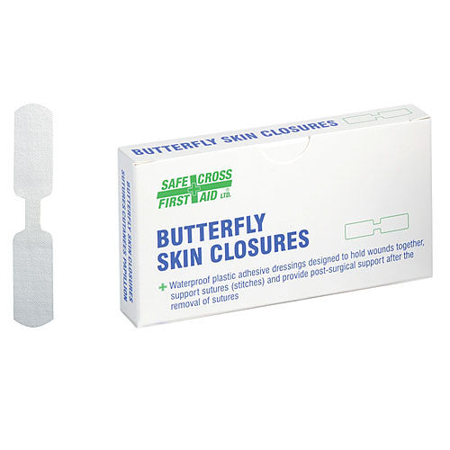 Butterfly Skin Closures - 20/Box Assorted Sizes - Wound Care & Surgical Bandages for First Aid, Post-Surgery, and Minor Cuts