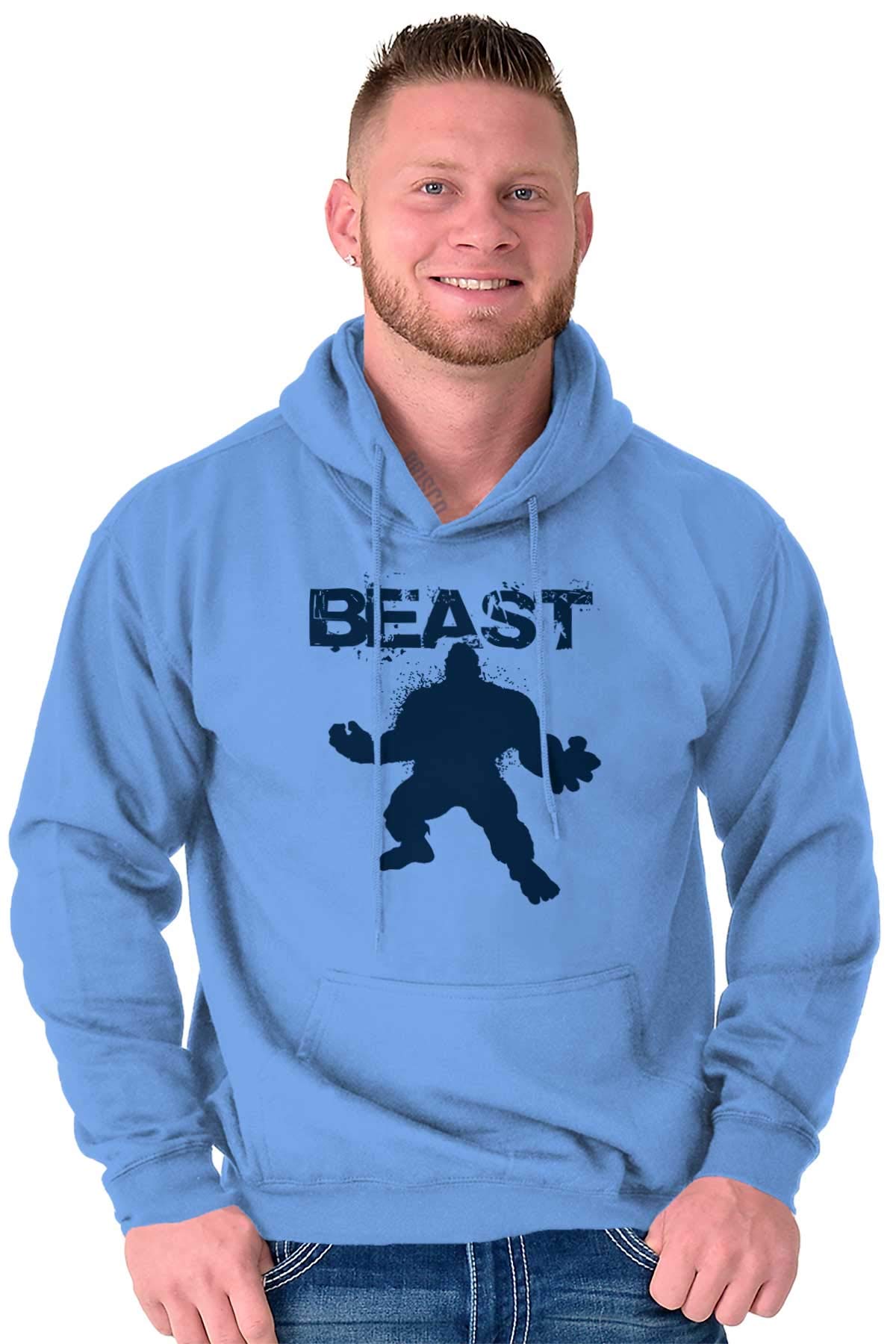Brisco Brands Beast Gym Fitness Hoodie for Men - Heavyweight Hooded Sweatshirt for Weightlifting & Bodybuilding | Perfect for Gym Workouts & Outdoor Training