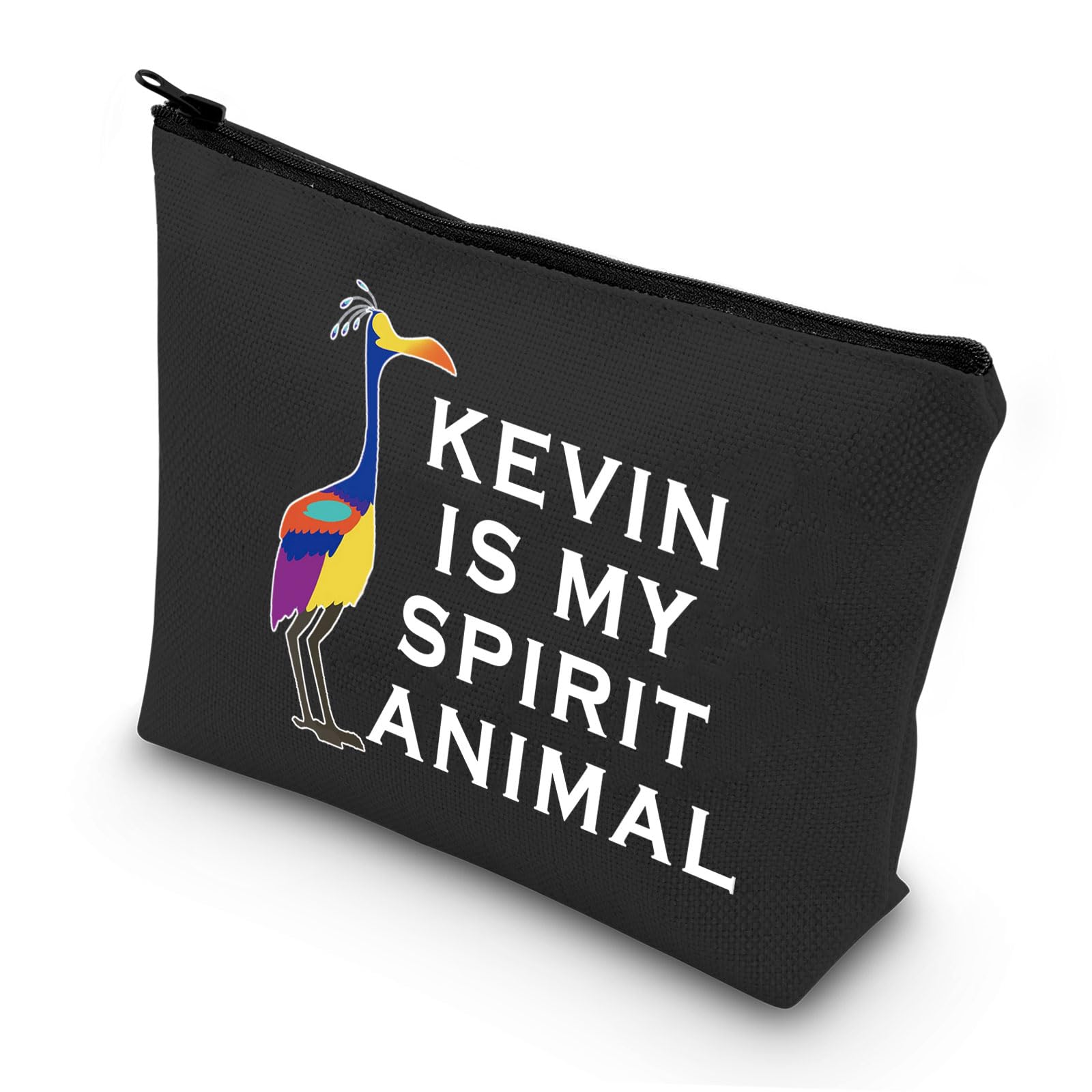 LEVLO Up Movie Themed Cosmetic Bag - Kevin Fans Gift, 'Kevin Is My Spirit Animal' Makeup Zipper Pouch for Women & Girls (Kevin B Bag) - Perfect for Travel, School & Daily Essentials Storage