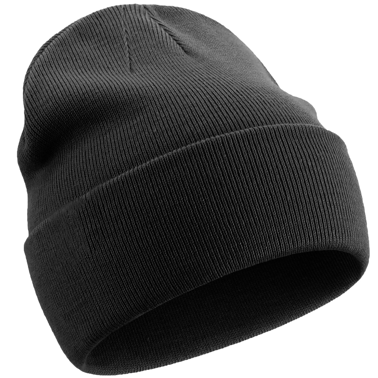 100% Cotton Unisex Beanie Hats for Women & Men - Soft Warm Winter Knit Cuffed Fisherman Skull Cap - Perfect for Outdoor Activities, Skiing, Hiking and Cold Weather Protection