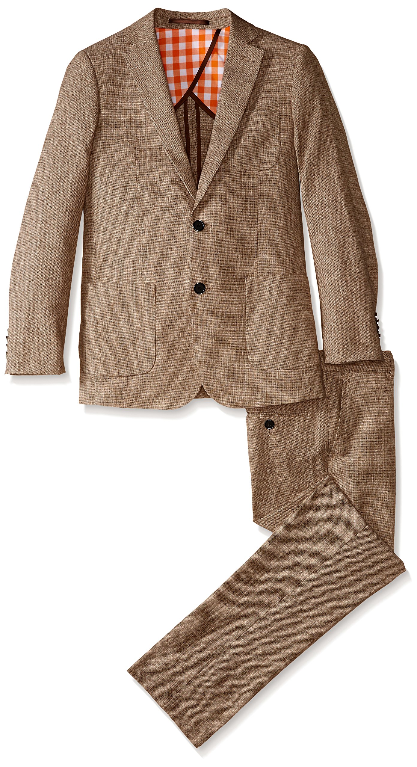Isaac Mizrahi Boys' 2-Piece Linen Suit for Summer Weddings & Special Occasions | Lightweight & Breathable Formal Wear