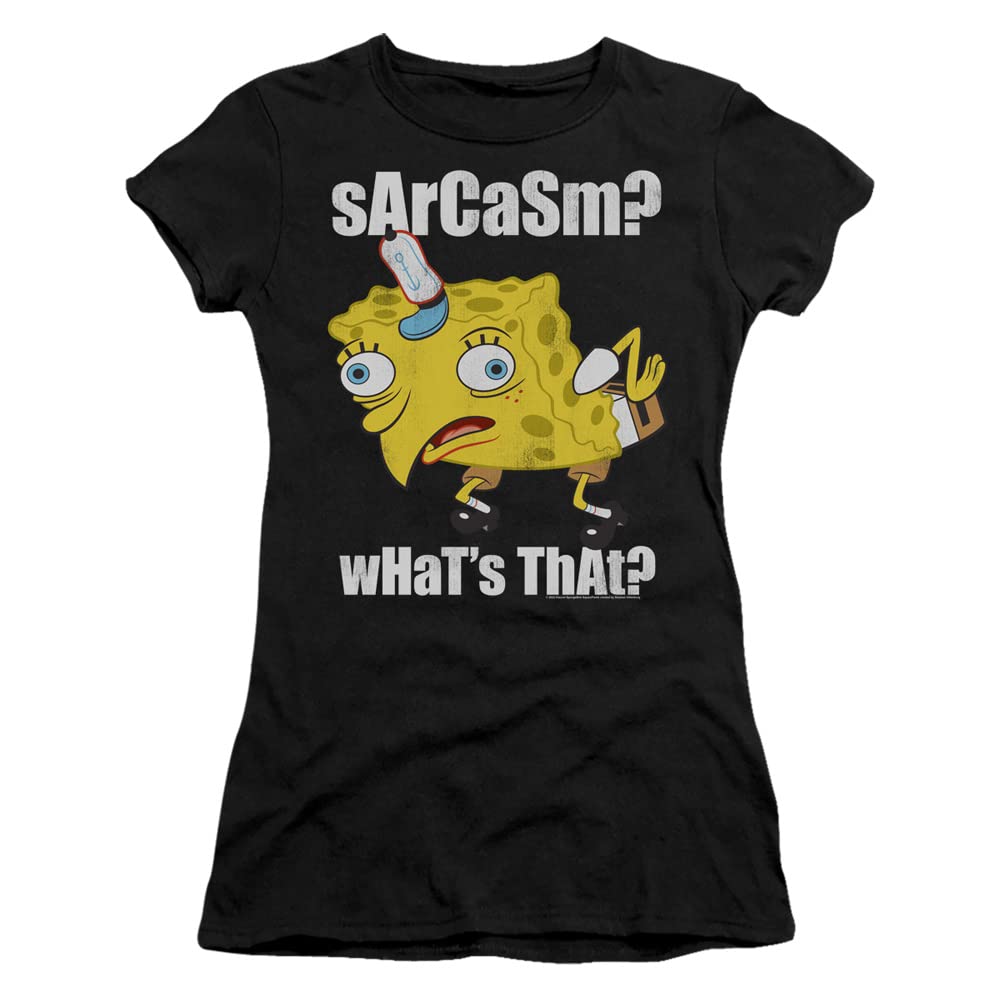 Spongebob Sarcasm Meme Graphic T-Shirt for Teens - Funny Cartoon Character Cotton Tee - Perfect for Casual Wear, Parties & Meme Lovers