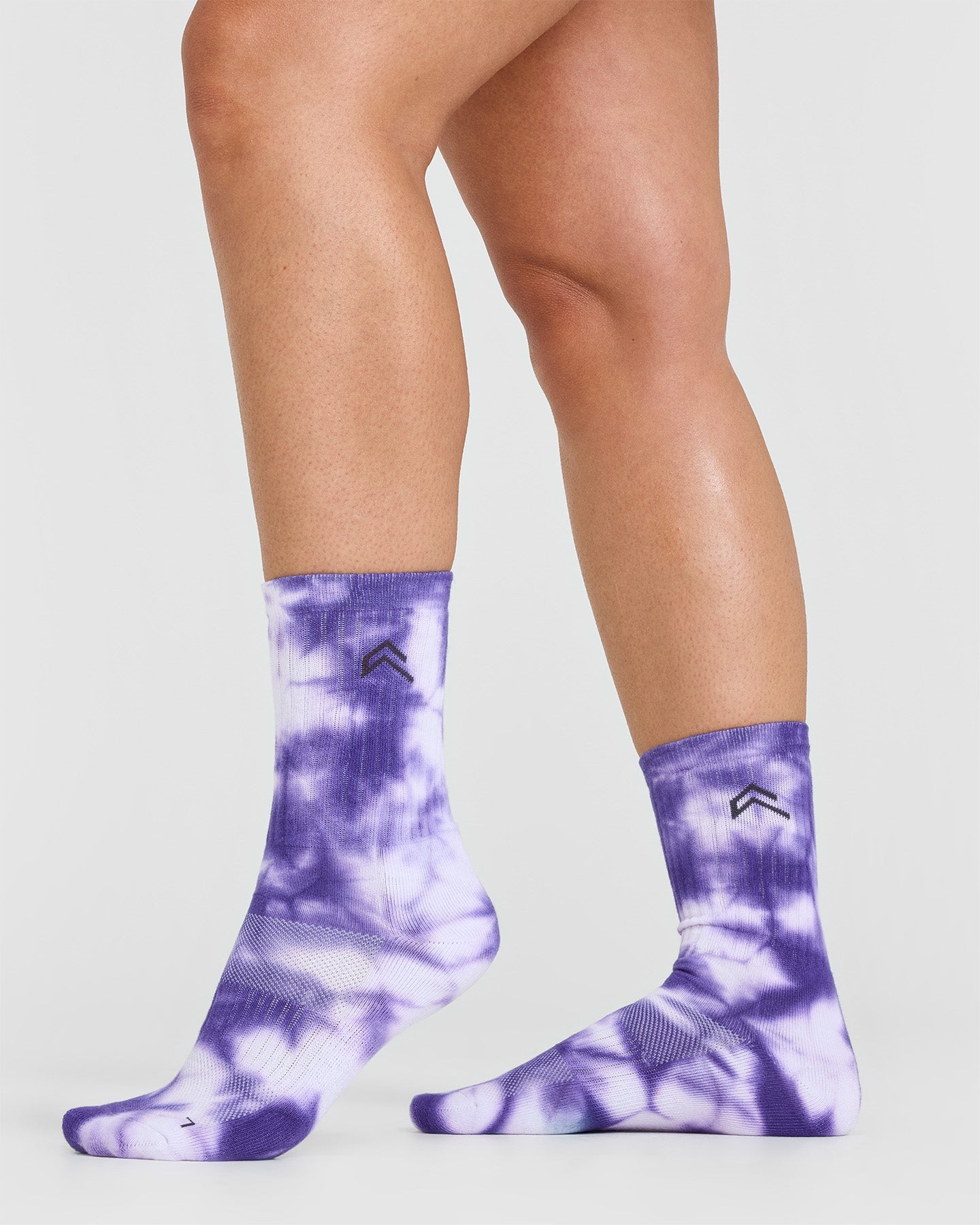 Tie Dye Crew Socks for Women & Men - Soft Cotton Colorful Striped Ankle Socks (Glaucous Blue/Iced Green/Iris Purple) - Perfect for Yoga, Running, Gym & Casual Wear