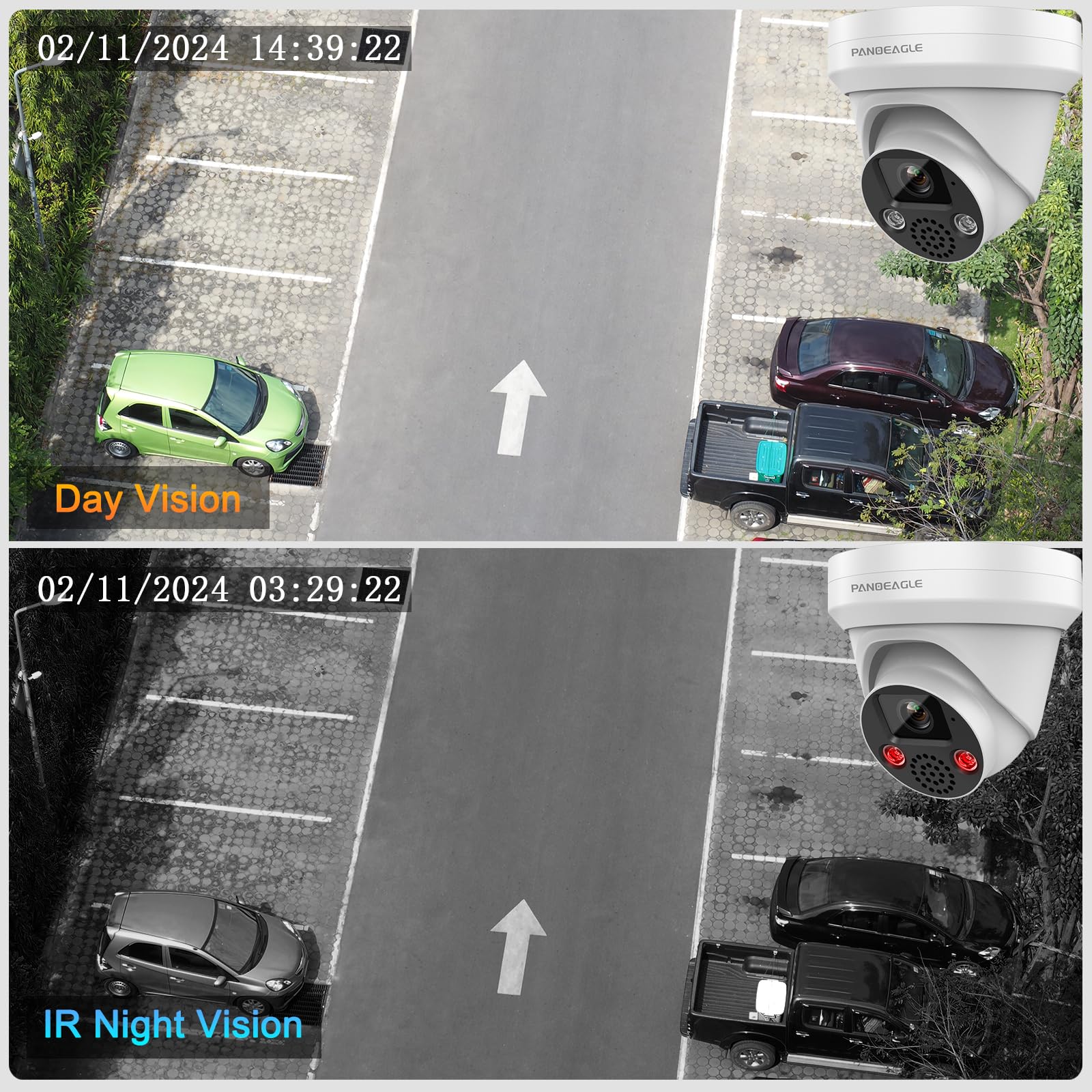8MP PoE IP Security Camera, 4K Outdoor Turret Surveillance Camera with 2.8mm Lens - Compatible with Hikvision, Two-Way Audio, Human/Vehicle Detection, EXIR 2.0 Night Vision up to 98ft, IP67 Waterproof, MicroSD Slot (Supports 512GB) - Ideal for Home Security, Business Monitoring, and Property Protection