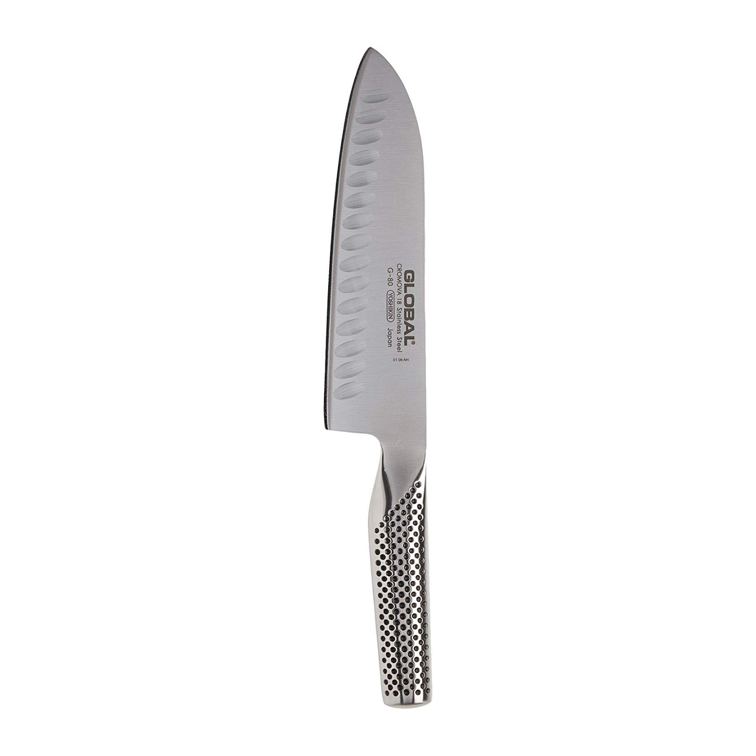 18cm Santoku Knife with Fluted Blade - Professional Japanese Kitchen Knife for Slicing, Dicing & Chopping - Perfect for Home Chefs & Cooking Enthusiasts