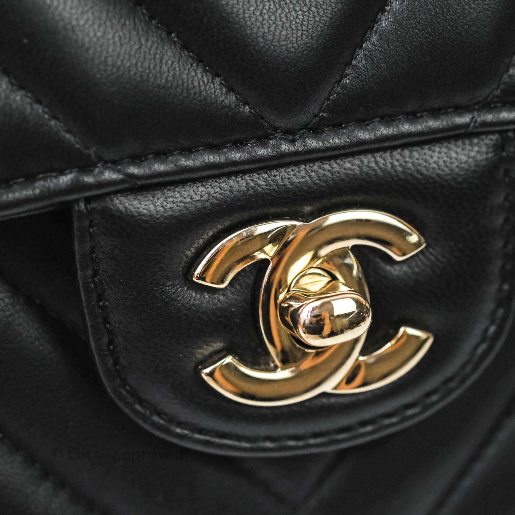 Chanel Classic Chevron Small Medium Double Flap Bag - Black Lambskin Leather with Gold Hardware | Luxury Handbag for Women, Perfect for Parties, Dates & Everyday Elegance