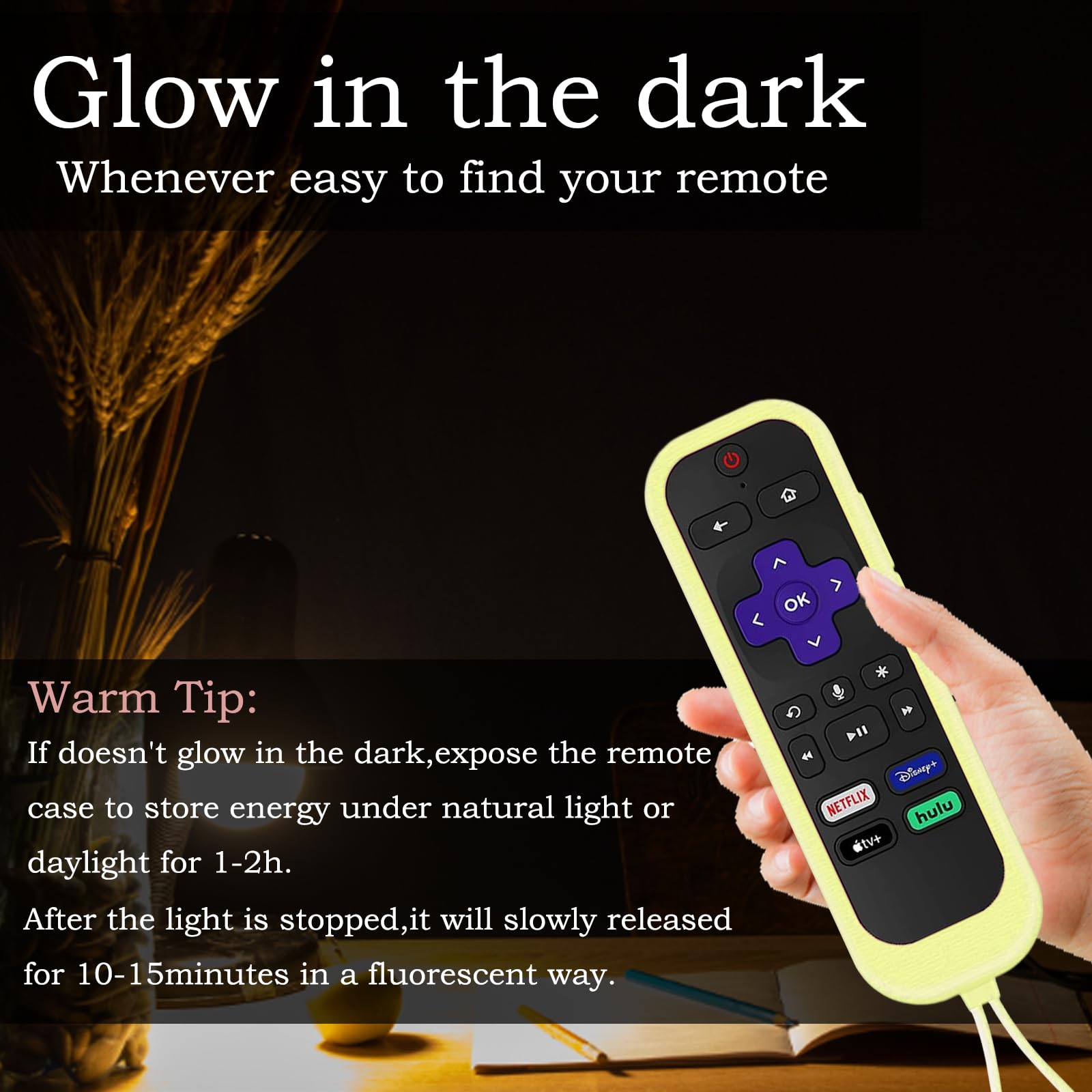 3Pack Silicone Remote Cover for Roku TV - Universal Fit for Roku Express/Stick+ - Home Theater Protection