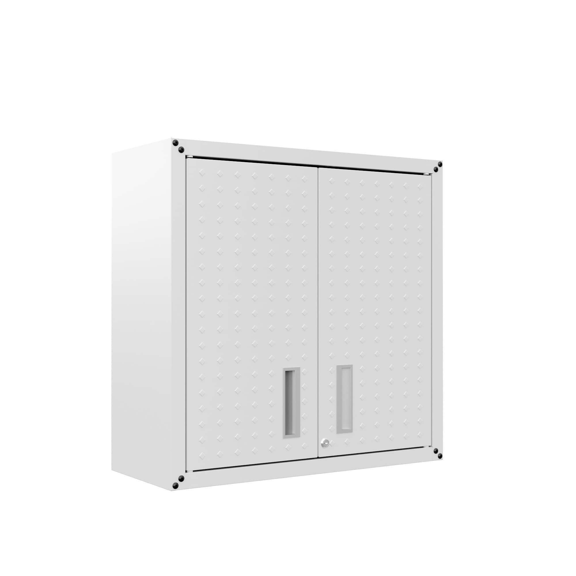 Manhattan Comfort Fortress Storage Units - White | Modern Home & Office Organization Solutions for Small Spaces | Perfect for Bedroom, Living Room & Closet Storage