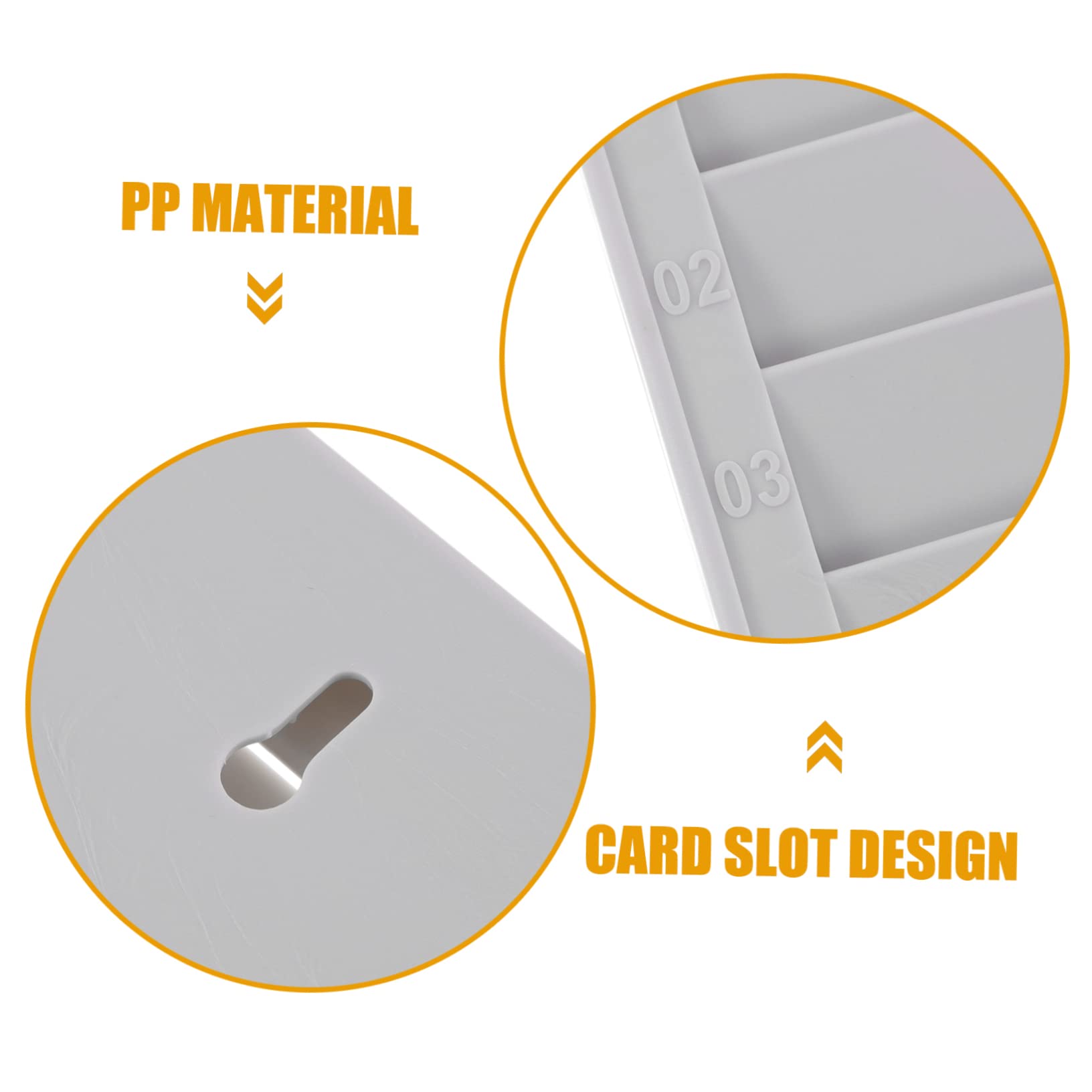 28-Slot Plastic Business Card Holder - Vertical Wall Mount Rack for Time Cards, Attendance Machine Cards & Business Cards | Durable PP Material | Office Organization & Retail Display Solution