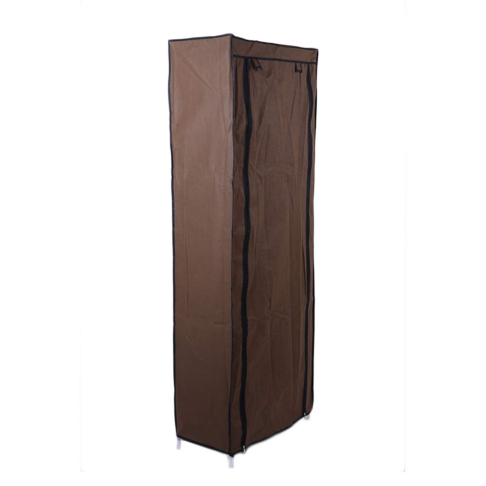 ZYSK 10-Tier Shoe Rack Organizer - Holds 30 Pairs with Dustproof Cover, Space-Saving Closet Storage Cabinet, Non-Woven Fabric Shelves (Coffee Brown) - Perfect for Bedroom, Entryway, or Walk-in Closet Organization