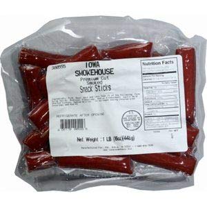 Premium Iowa Smokehouse IS-PC16 Beef Snack Sticks - 16oz (1lb) Jerky Meat Sticks - High Protein Keto & Low Carb Snacks - Perfect for Hiking, Camping, Road Trips & Office Snacks (Pack of 12)