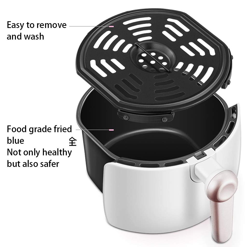 Power Air Fryer XL - 6.8QT One-Touch Digital Air Deep Fryer for Home Cooking | Oil-Free Electric Fryer with Multi-Function Settings | Low-Fat Healthy Cooking | Perfect for Roasting, Baking & Frying (White, 20×24×30cm) | Ideal for Family Meals, Parties & Quick Snacks