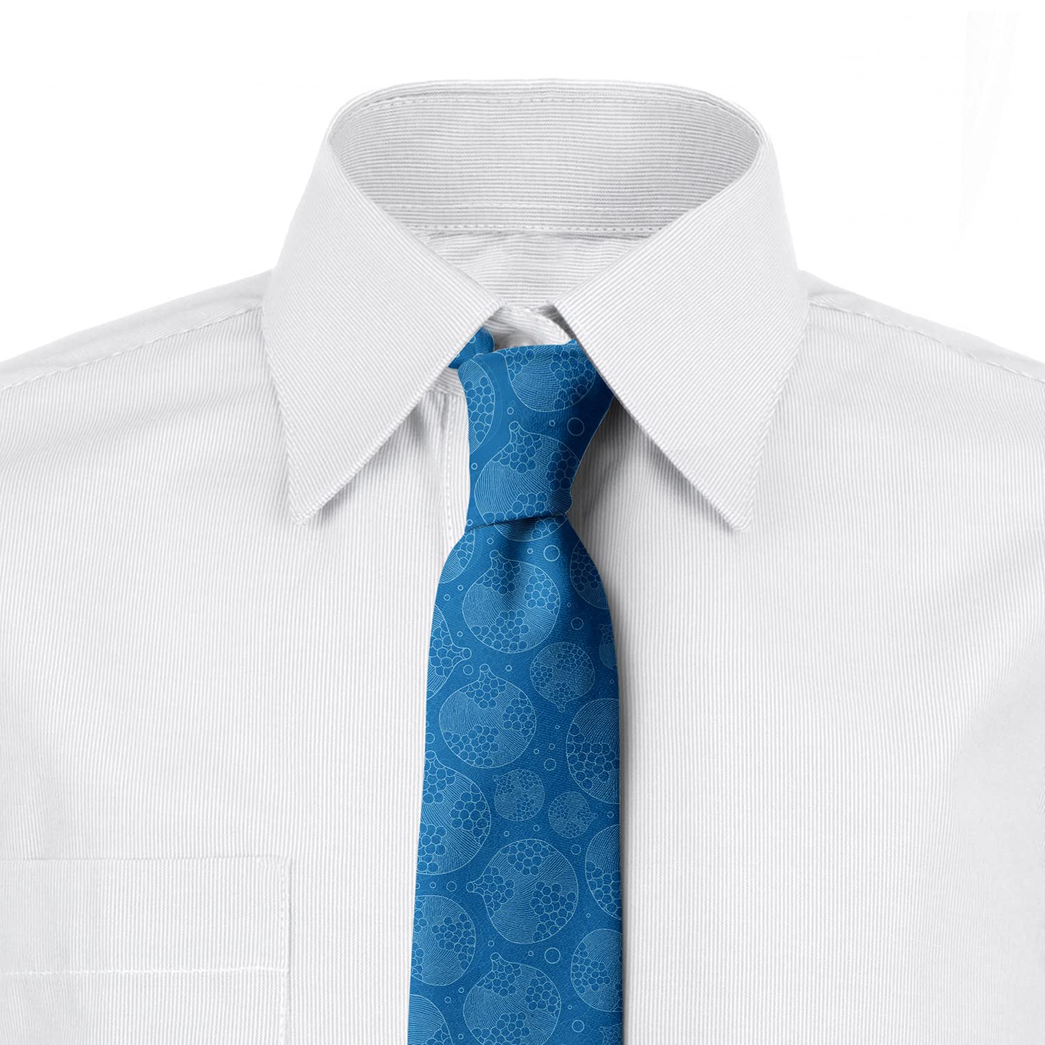 Ambesonne Sea Blue Necktie - Stylish Bubble Blots Design for Office & Formal Events