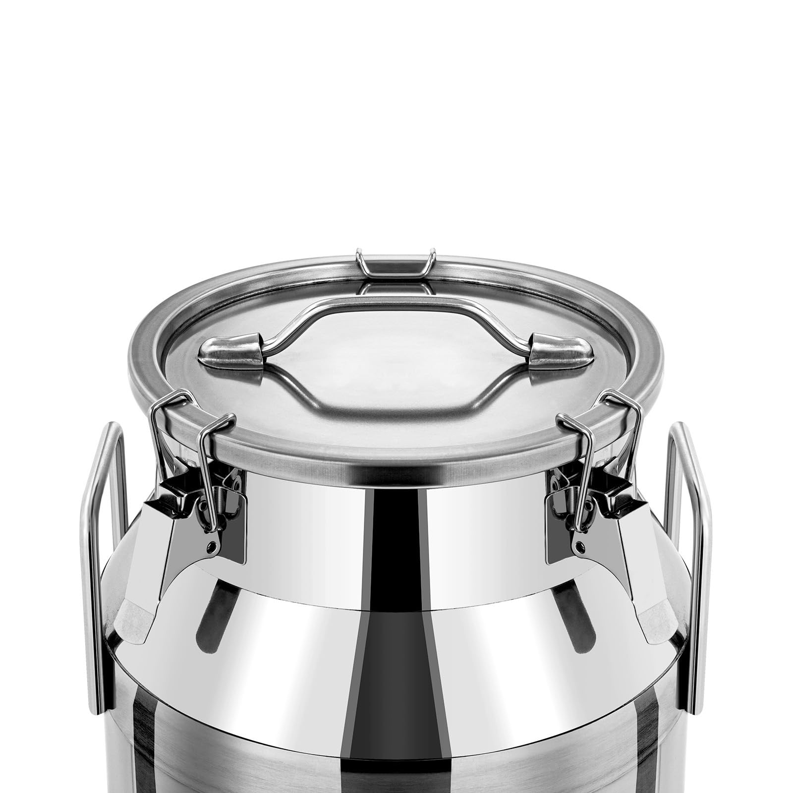 30L/7.9 Gallon Stainless Steel Milk Can with Airtight Lid - Heavy Duty Food Grade Milk Bucket, Wine Pail, Storage Container for Dairy, Brewing & Fermentation - Ideal for Farm, Dairy, Winery & Home Use