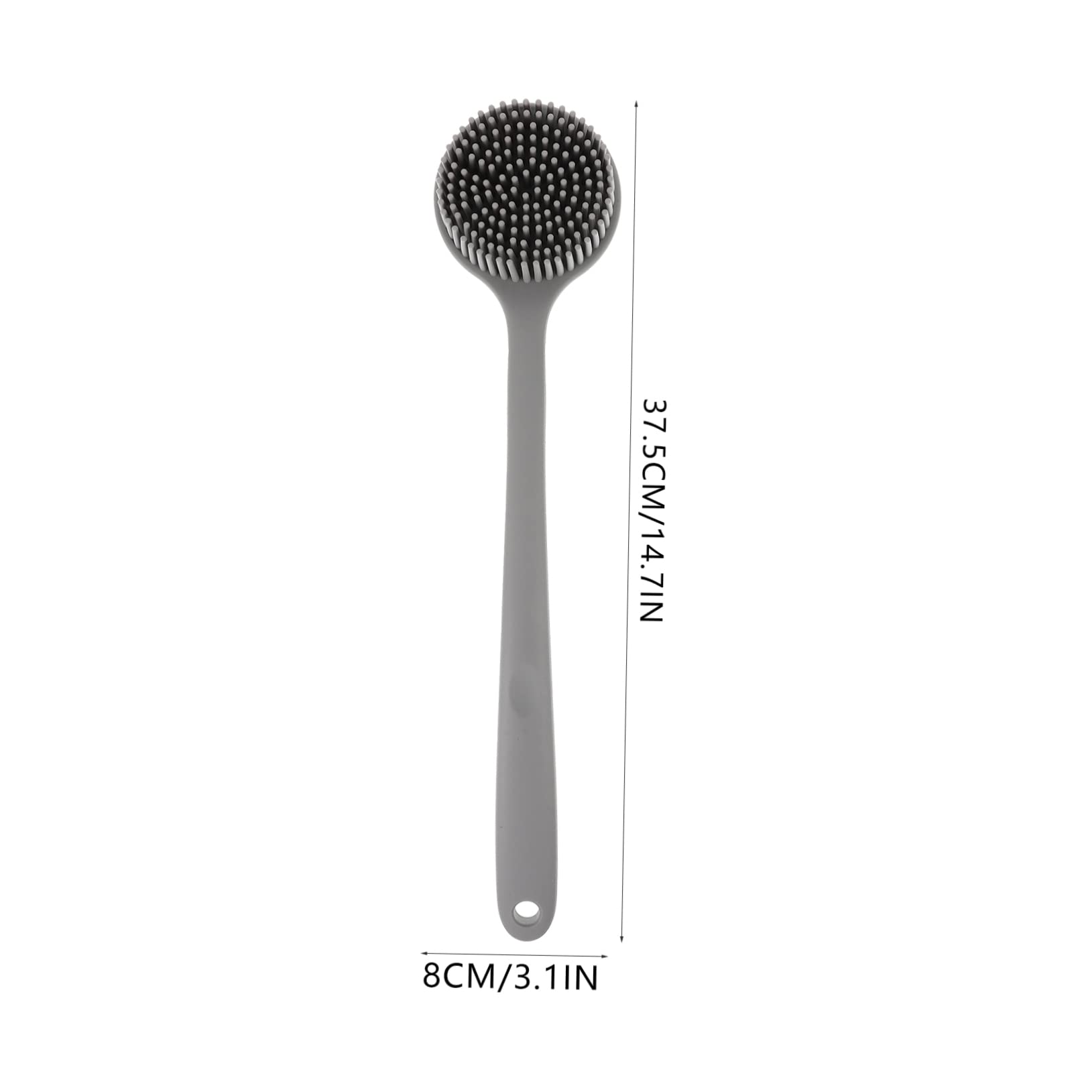 Minkissy Long Handle Body Brush for Shower & Bath - Soft Silicone Bristles, Exfoliating & Massaging - Perfect for Back Scrubbing, Dry Brushing & Spa Relaxation at Home