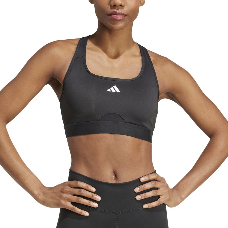 Adidas Powerreact Sports Bra for Women - High Support Running & Workout Top - Breathable & Comfortable for Gym, Yoga & Active Lifestyle
