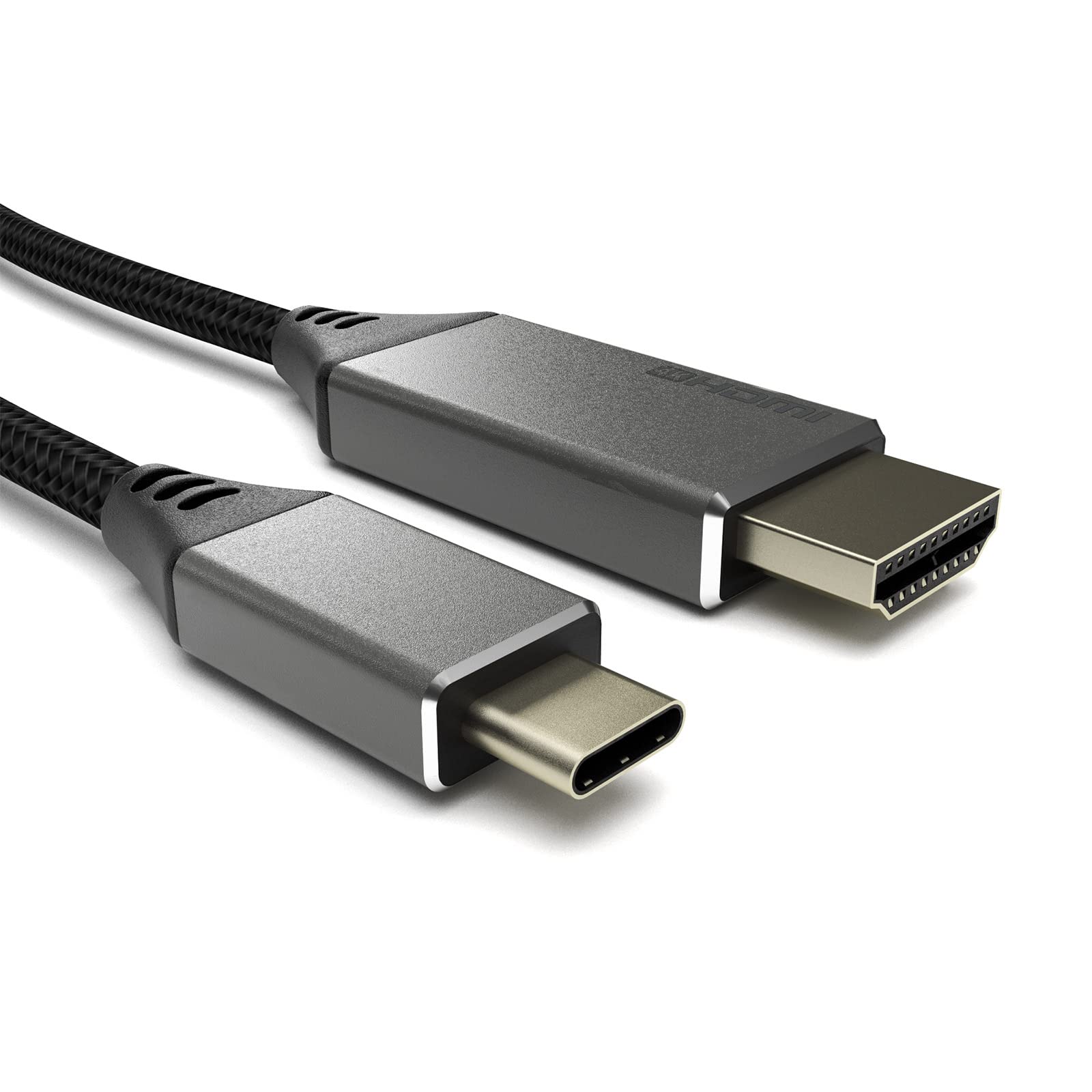 4K USB C to HDMI Cable 6FT - High Speed USB Type-C to HDMI Adapter with Nylon Braiding for MacBook Pro, iPad, Samsung Galaxy - Perfect for Home Office, Conference Presentations & TV Streaming